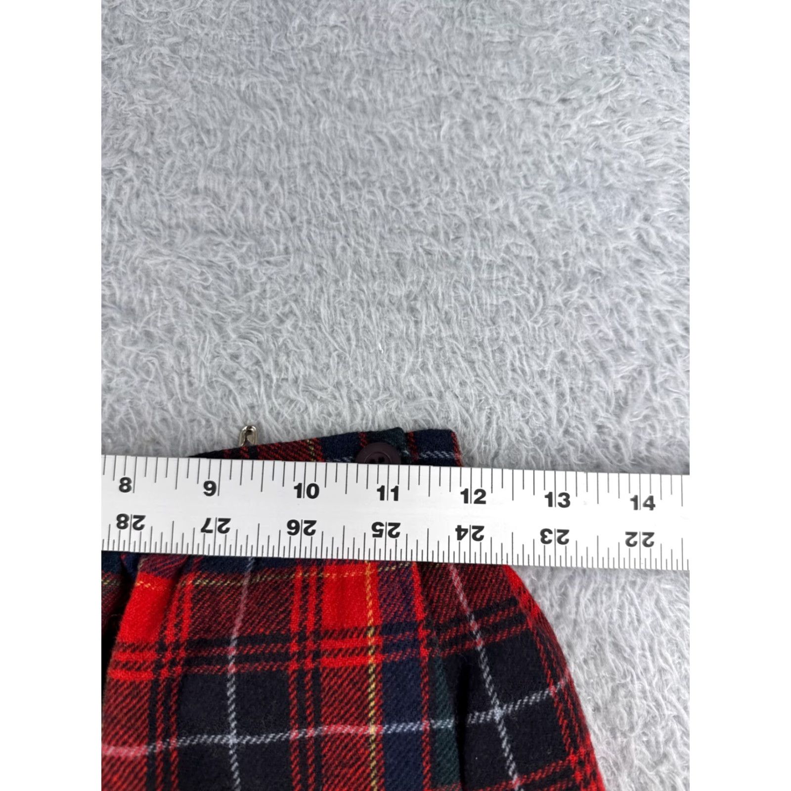 Pendleton VINTAGE Pendleton Skirt Womens 8 Red Tartan Plaid 100% Virgin Wool US Made 24" Size 30" / US 8 / IT 44 - 7 Thumbnail