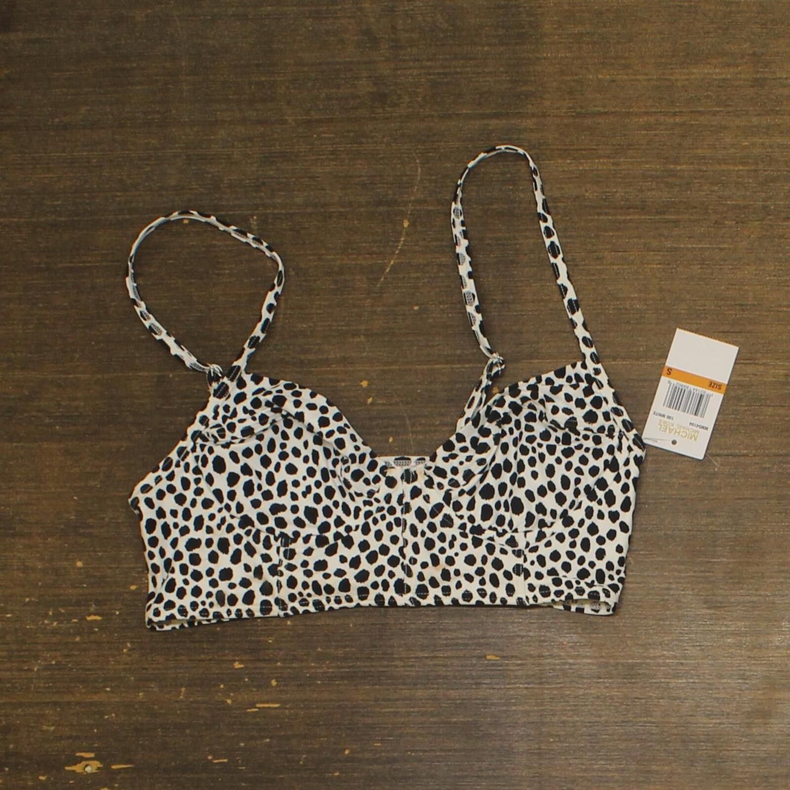 Michael Kors Michael Michael Kors Bikini Top Mm54104 White / Black S Size ONE SIZE - 1 Thumbnail