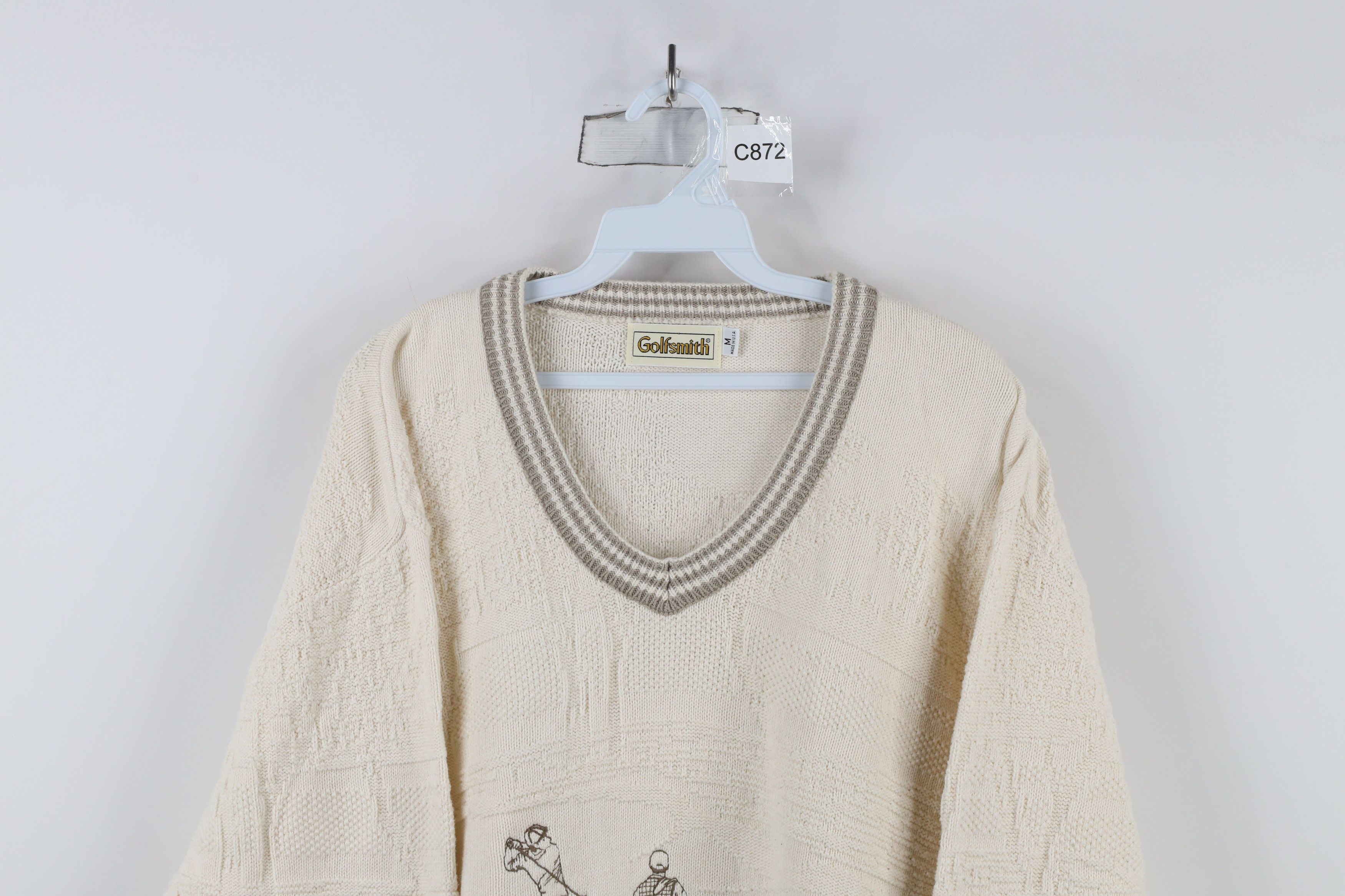 Vintage Vintage 90s Streetwear Over Print Cotton Knit Sweater USA Size US M / EU 48-50 / 2 - 2 Thumbnail
