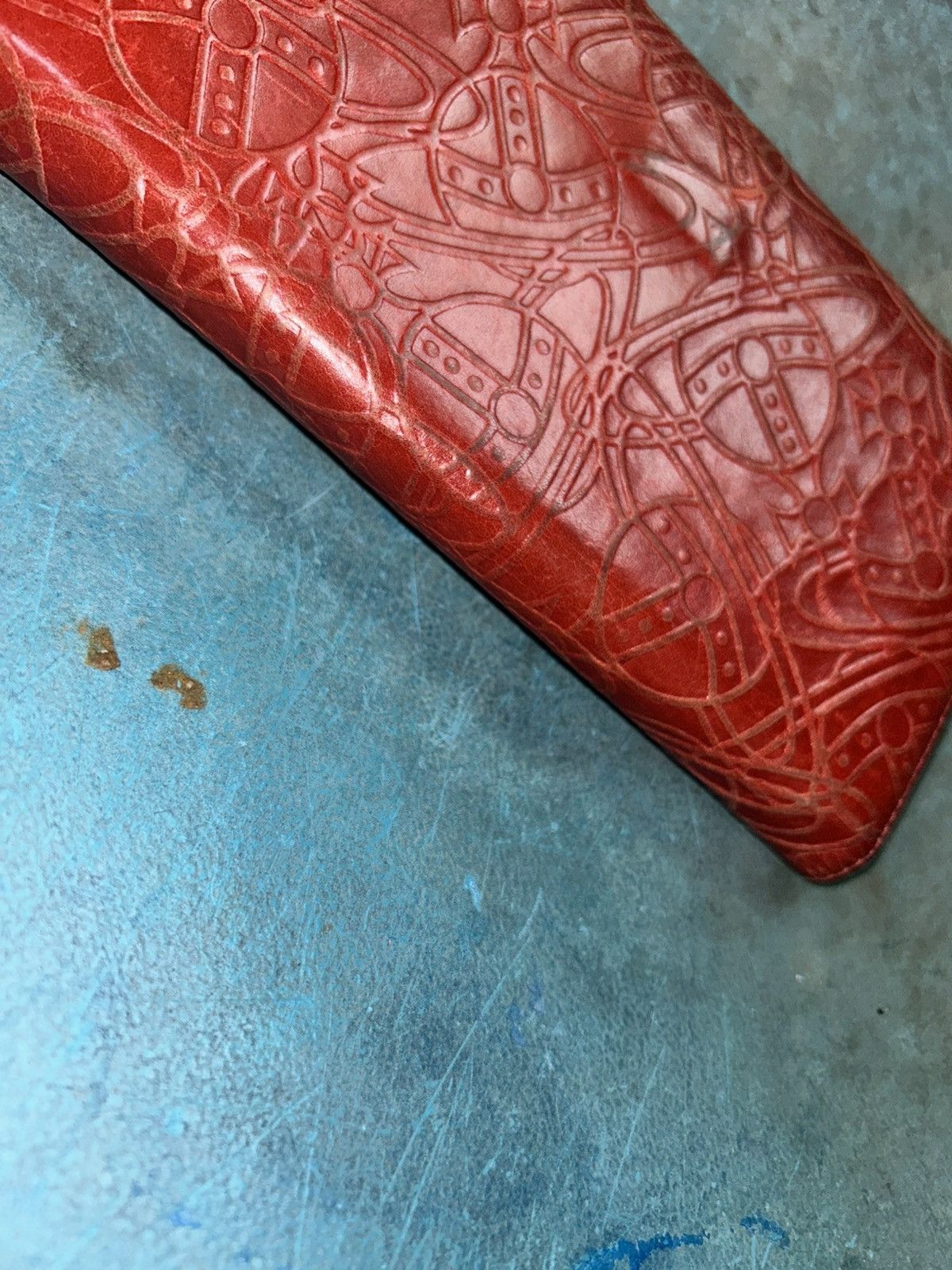 Vivienne Westwood London Embossed Monogram Orb Red Long Zip Wallet Size ONE SIZE - 12 Thumbnail