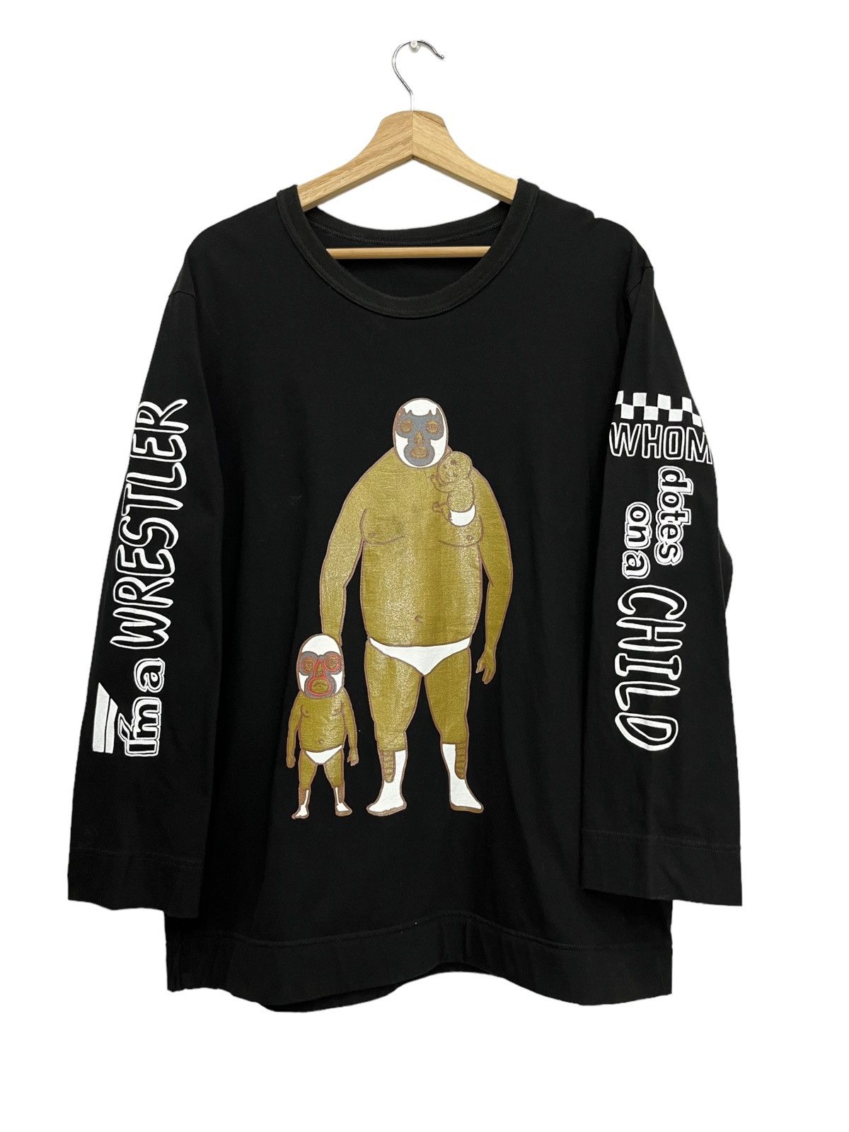 Vintage × WWE 🔥DOPE💥Vintage ”I’M WRESTLER WHOM DOTES ON A CHILD” Shirt Size US M / EU 48-50 / 2 - 2 Thumbnail