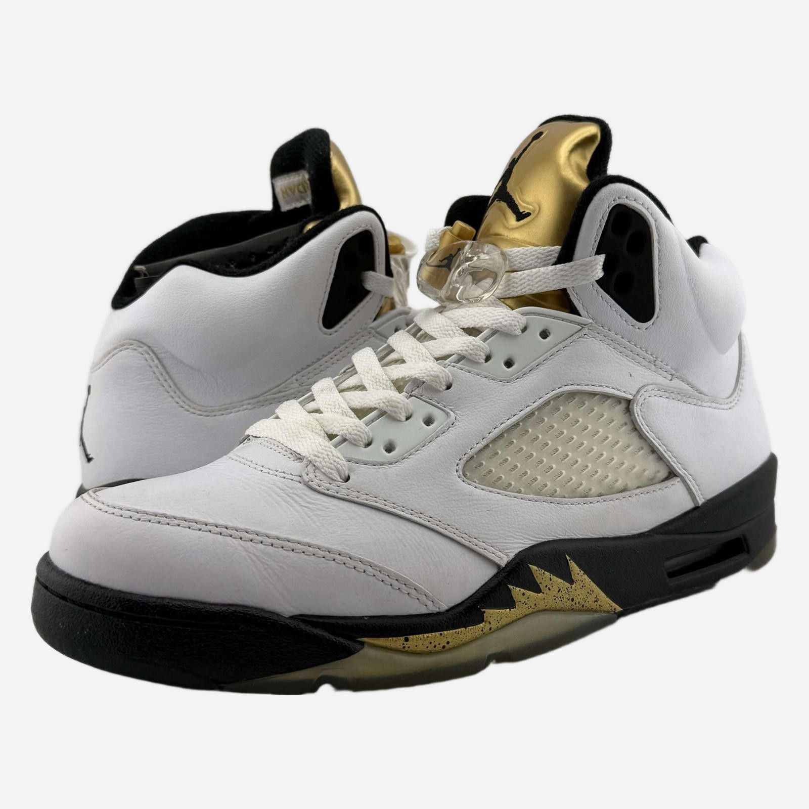 Jordan Brand Air Jordan 5 Retro White/Black-Metallic Gold Coin 8.5 Size US 8.5 / EU 41-42 - 1 Thumbnail