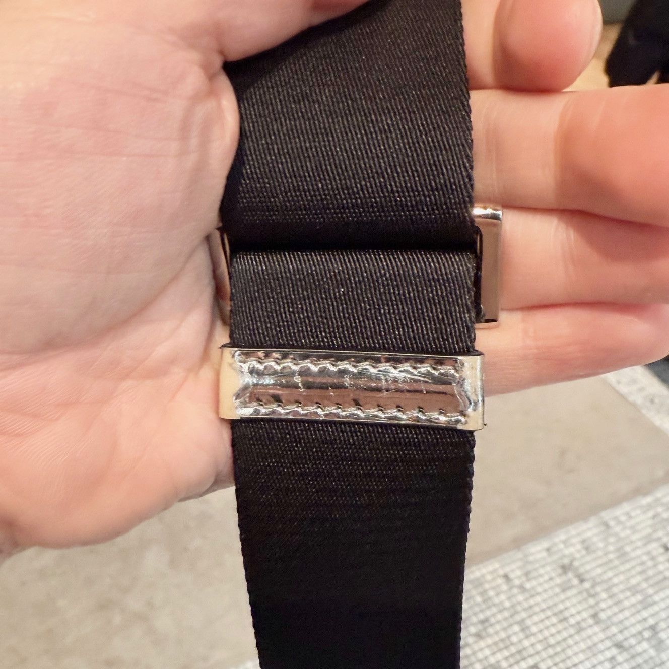 Prada Prada Metallic Silver Chrome Spazzolato Brique Crossbody Bag Size ONE SIZE - 16 Thumbnail