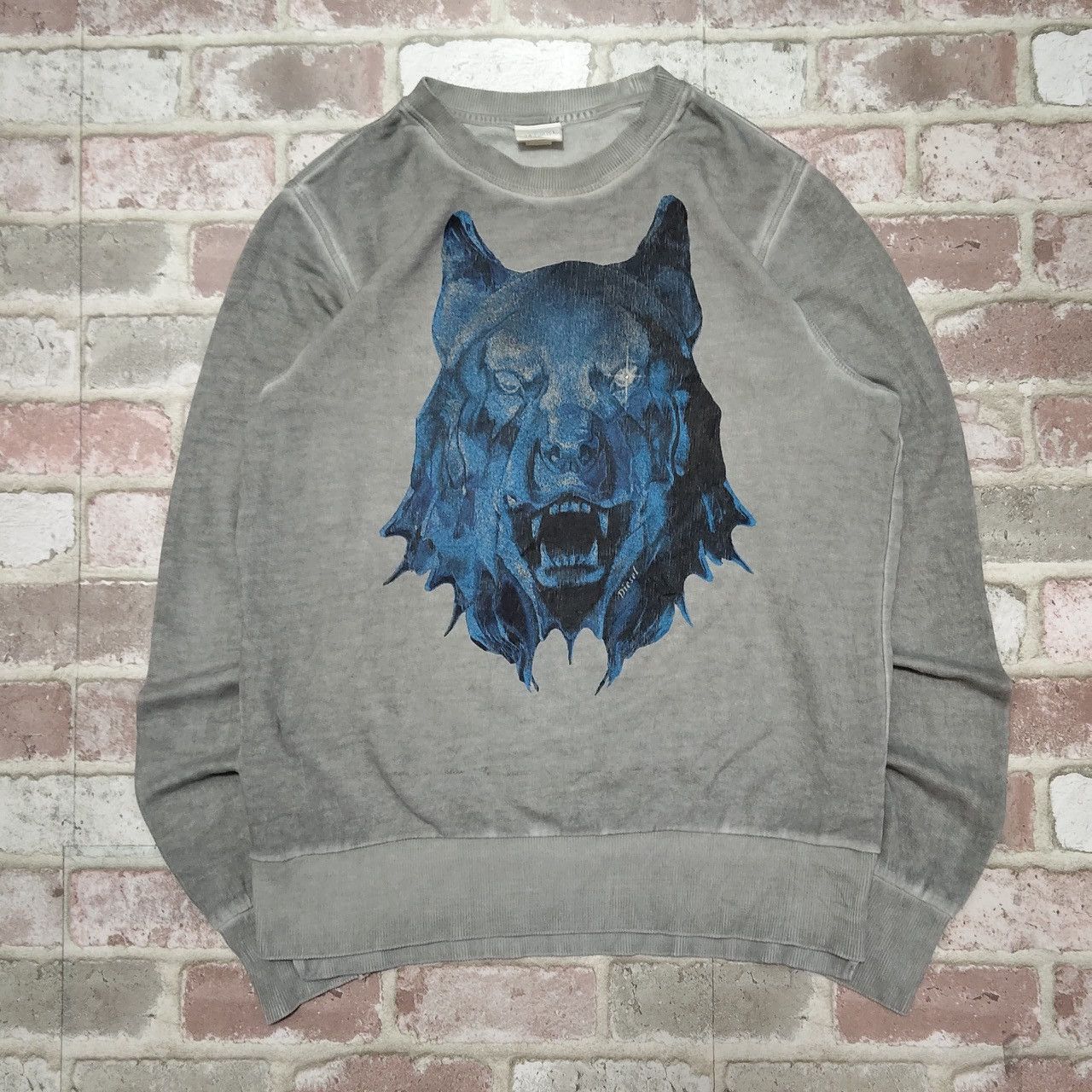 Diesel Vintage Diesel Sweatshirt with Wolf Graphic Print Size US M / EU 48-50 / 2 - 1 Thumbnail