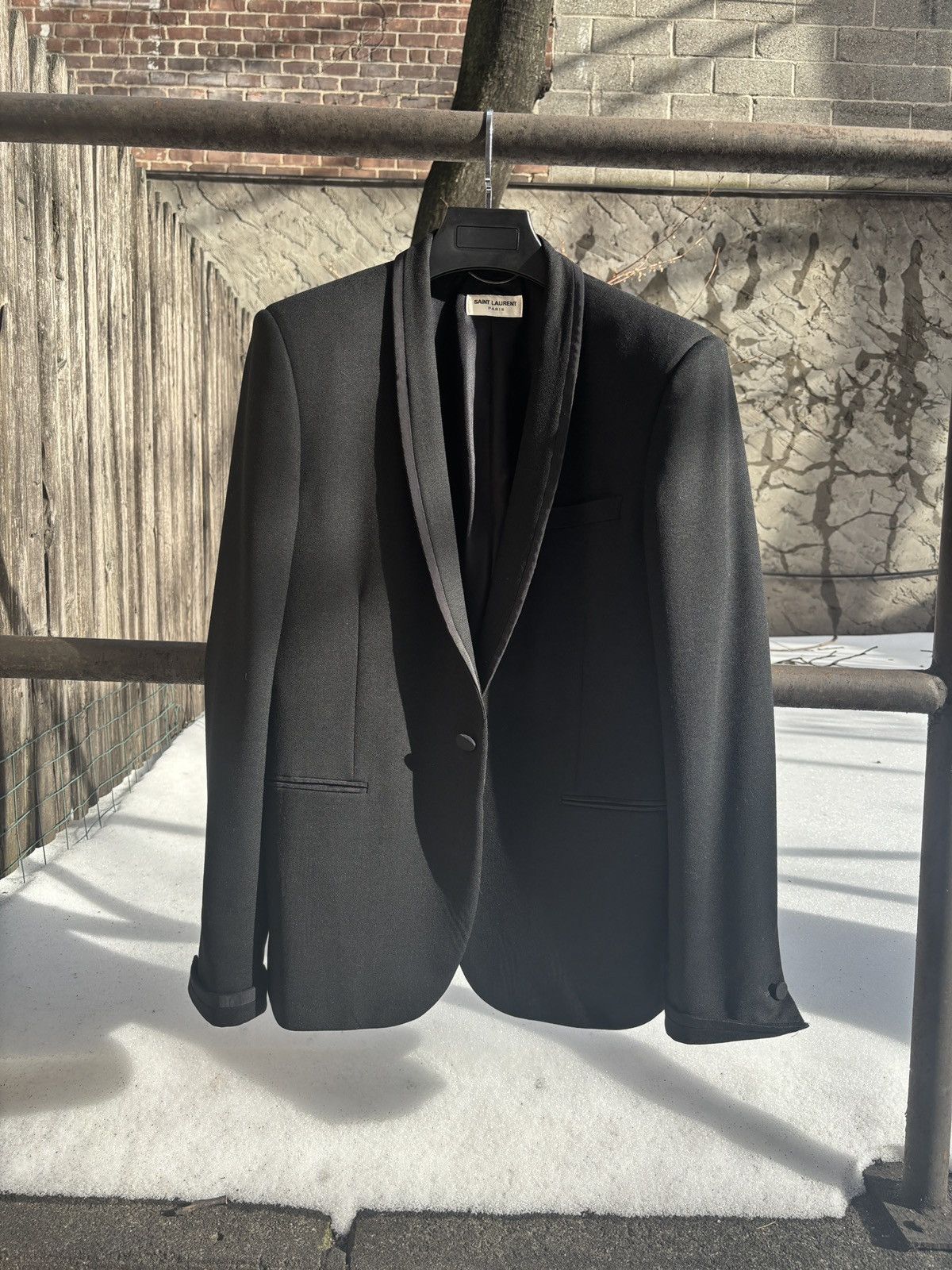 Saint Laurent Paris SLP by Hedi Slimane ss13 Le Smoking black suit jacket blazer Size US M / EU 48-50 / 2 - 1 Thumbnail