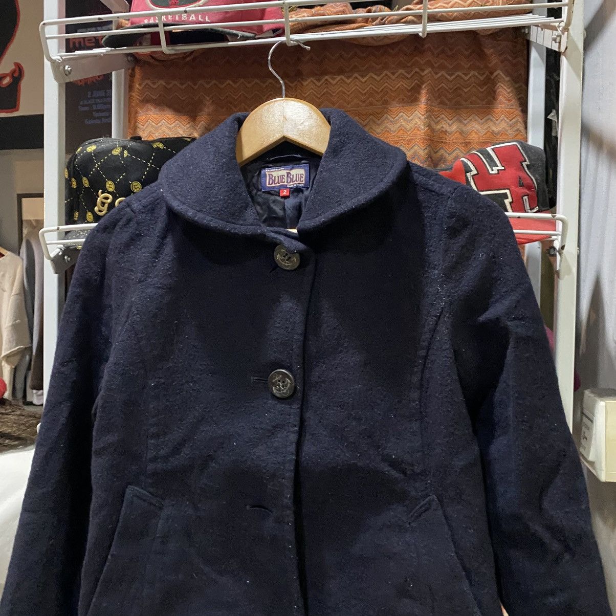 Blue Blue Japan 🔥BLUE BLUE NAVY BLUE WOOL PEA COAT Size US S / EU 44-46 / 1 - 4 Thumbnail