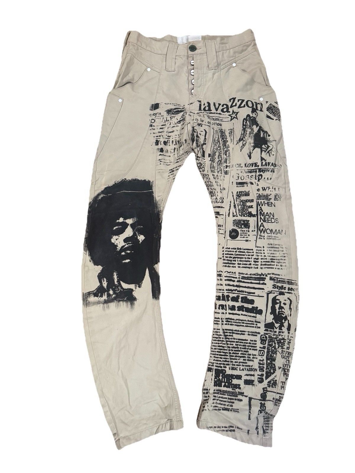 Other Men’s Humor Jimi Hendrix Lavazzon Buckleback Pants Size 29 Size US 29 - 1 Thumbnail