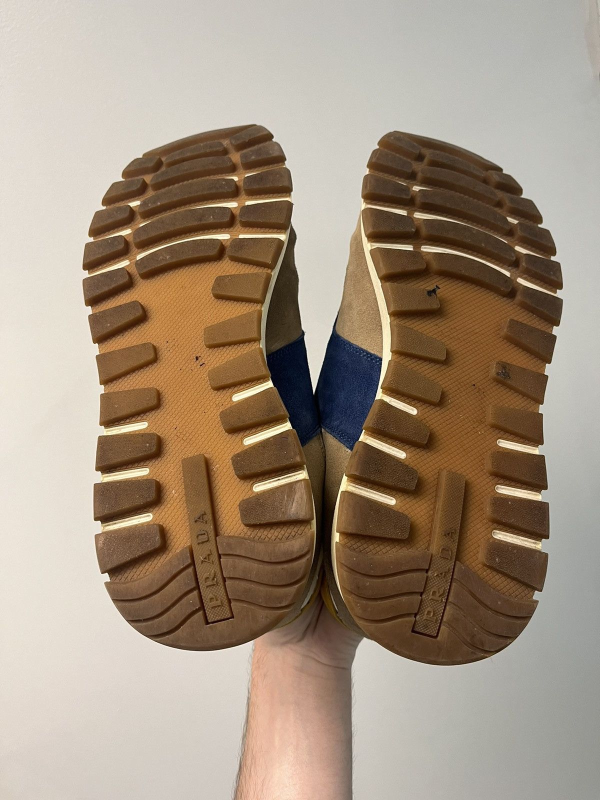 Prada PRADA Suede Nylon PRAX01 Sneakers Beige Blue White Size US 9.5 / EU 42-43 - 7 Thumbnail