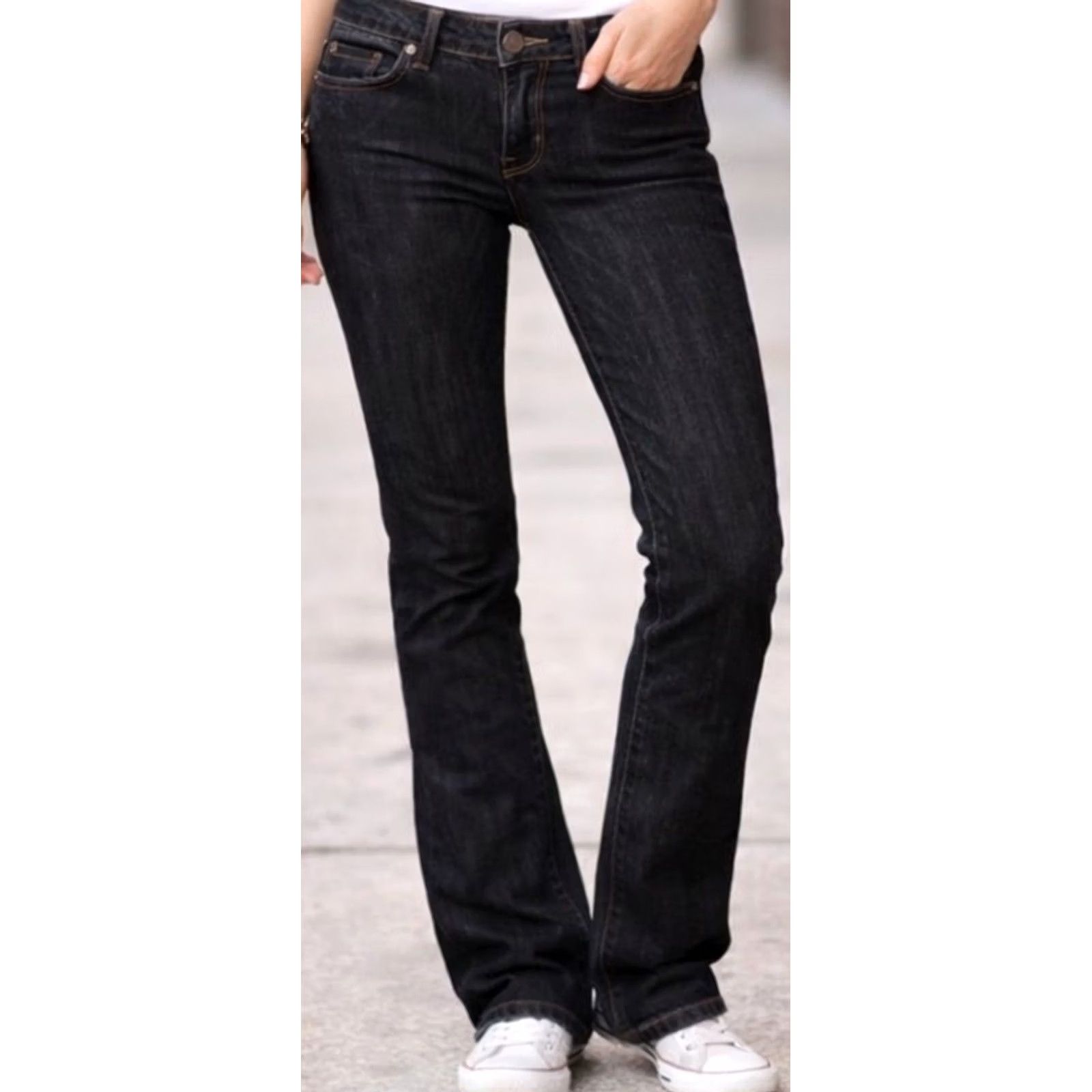 Vintage VINTAGE Chip & Pepper Steamer Lane Skinny Jeans Womens Size 5 Black Stretch Low Rise Denim Cotton Blend Zip Jeans Womens Black Skinny Y2K Vintage Size 27" / US 4 / IT 40 - 2 Thumbnail