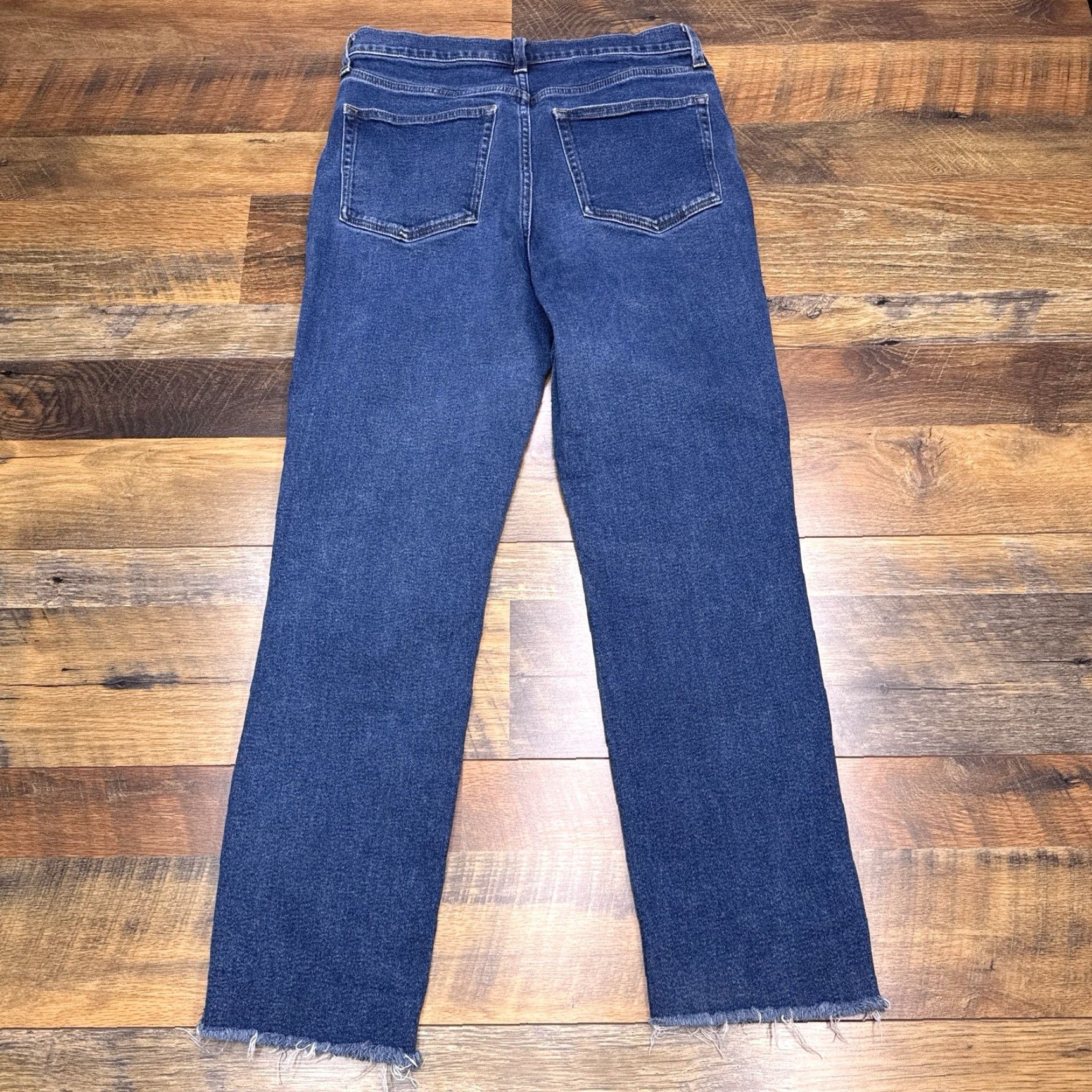 J.Crew J.CREW Jeans Womens 28 High Rise Classic Stretch Denim Ankle 5-Pocket Blue Vintage City Fall Winter Spring Summer Hem Frayed Size 28" / US 6 / IT 42 - 3 Thumbnail