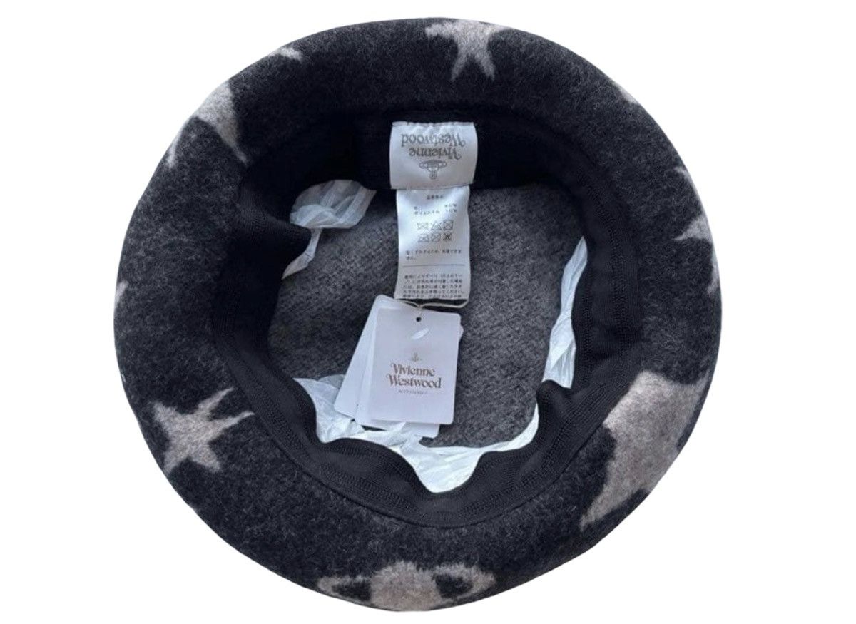 Vivienne Westwood Vivienne Westwood "Orbs and Stars" Basco Beret - Black/Grey Size ONE SIZE - 5 Thumbnail