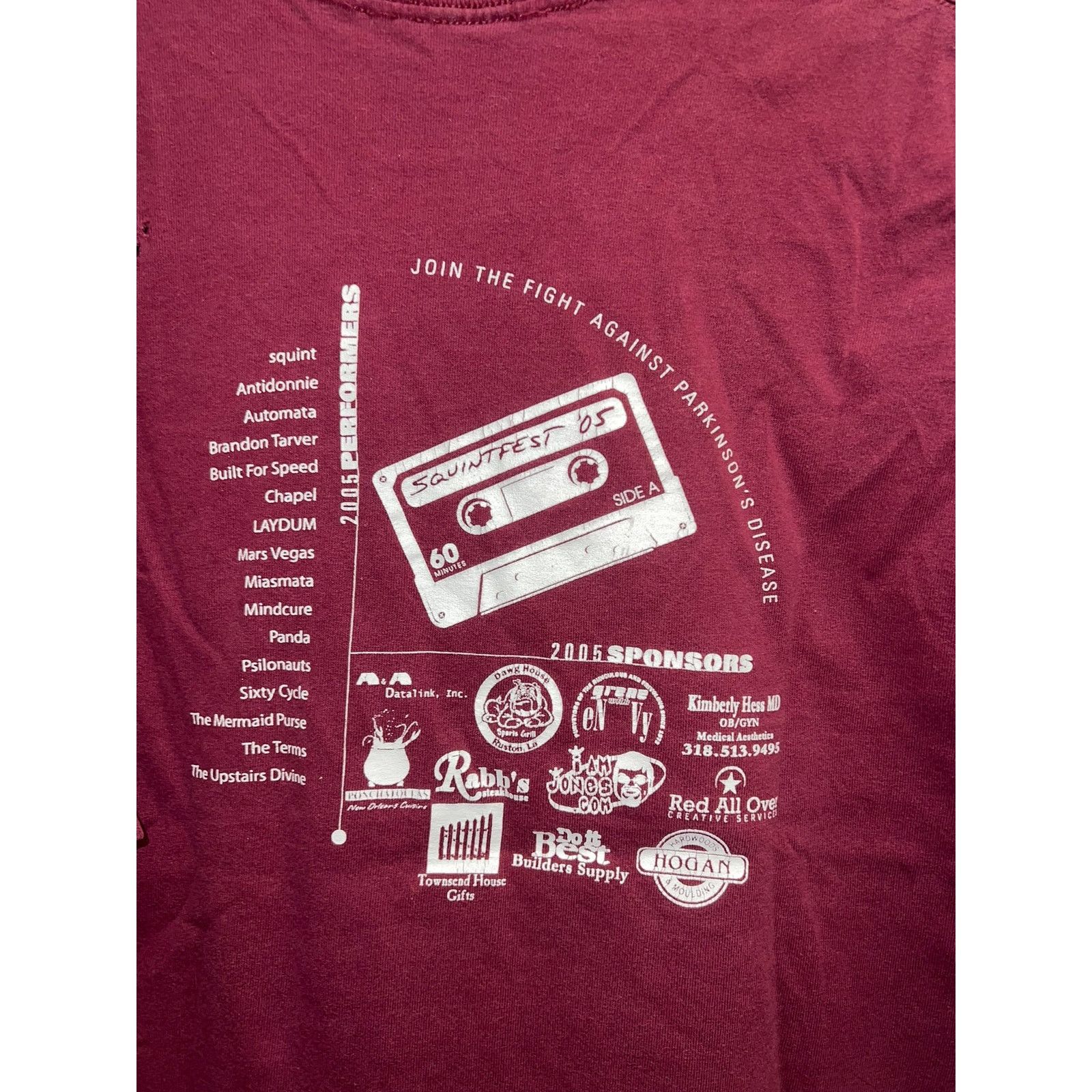 Jerzees Vintage Squintfest Shirt Squint Antidonnie Red Tour Tee VTG Size US XL / EU 56 / 4 - 6 Thumbnail