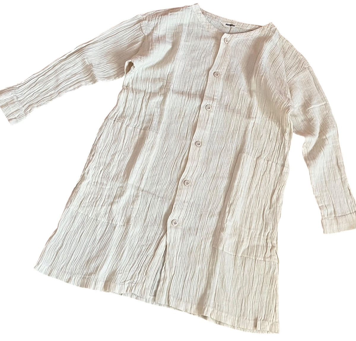 Issey Miyake Vintage issey miyake plantation pleated collarless shirt Size US M / EU 48-50 / 2 - 2 Thumbnail