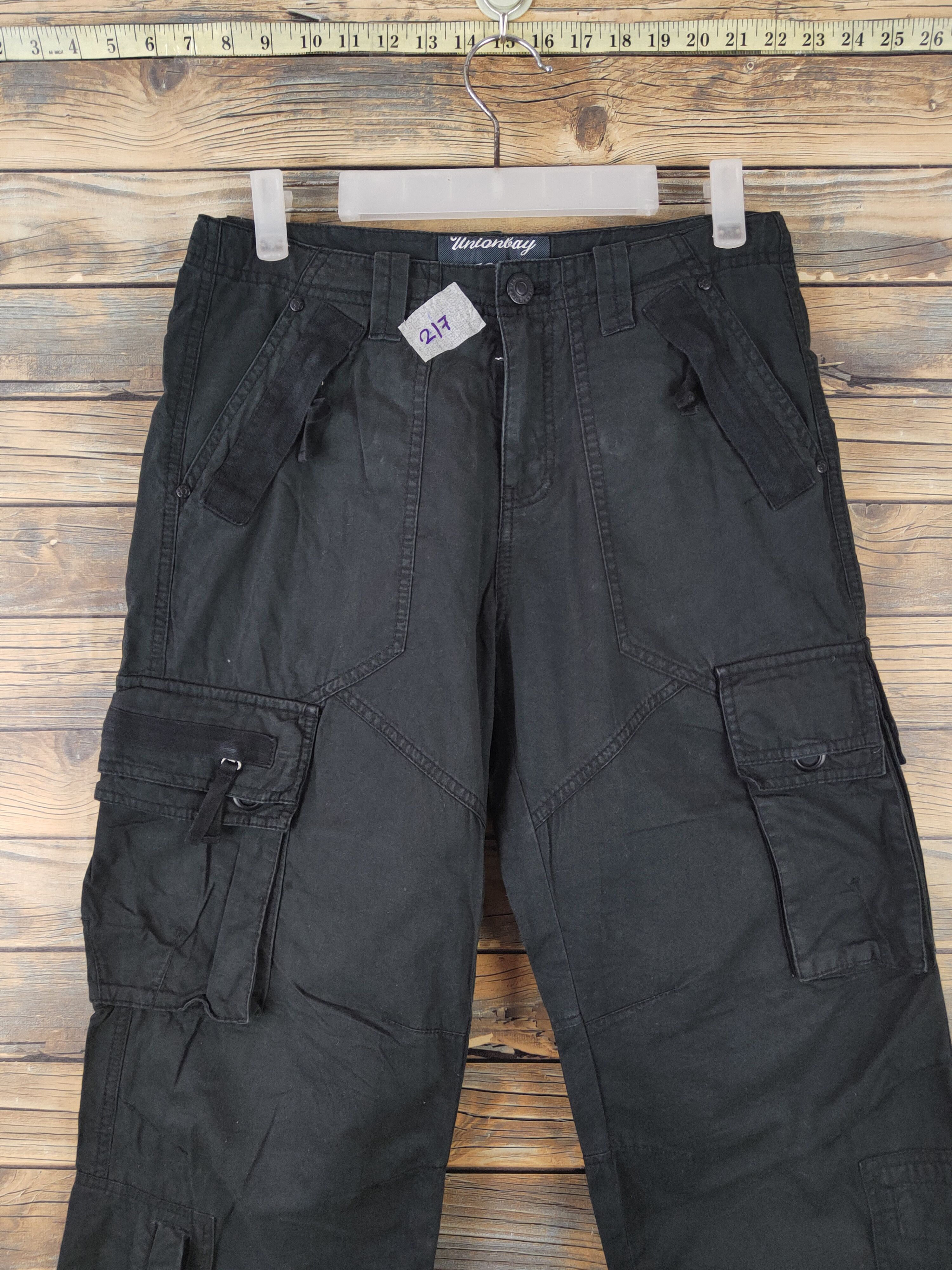 UNIONBAY DLL Unionbay Black Multipocket Tactical Cargo Pants #217 Size US 29 - 2 Thumbnail