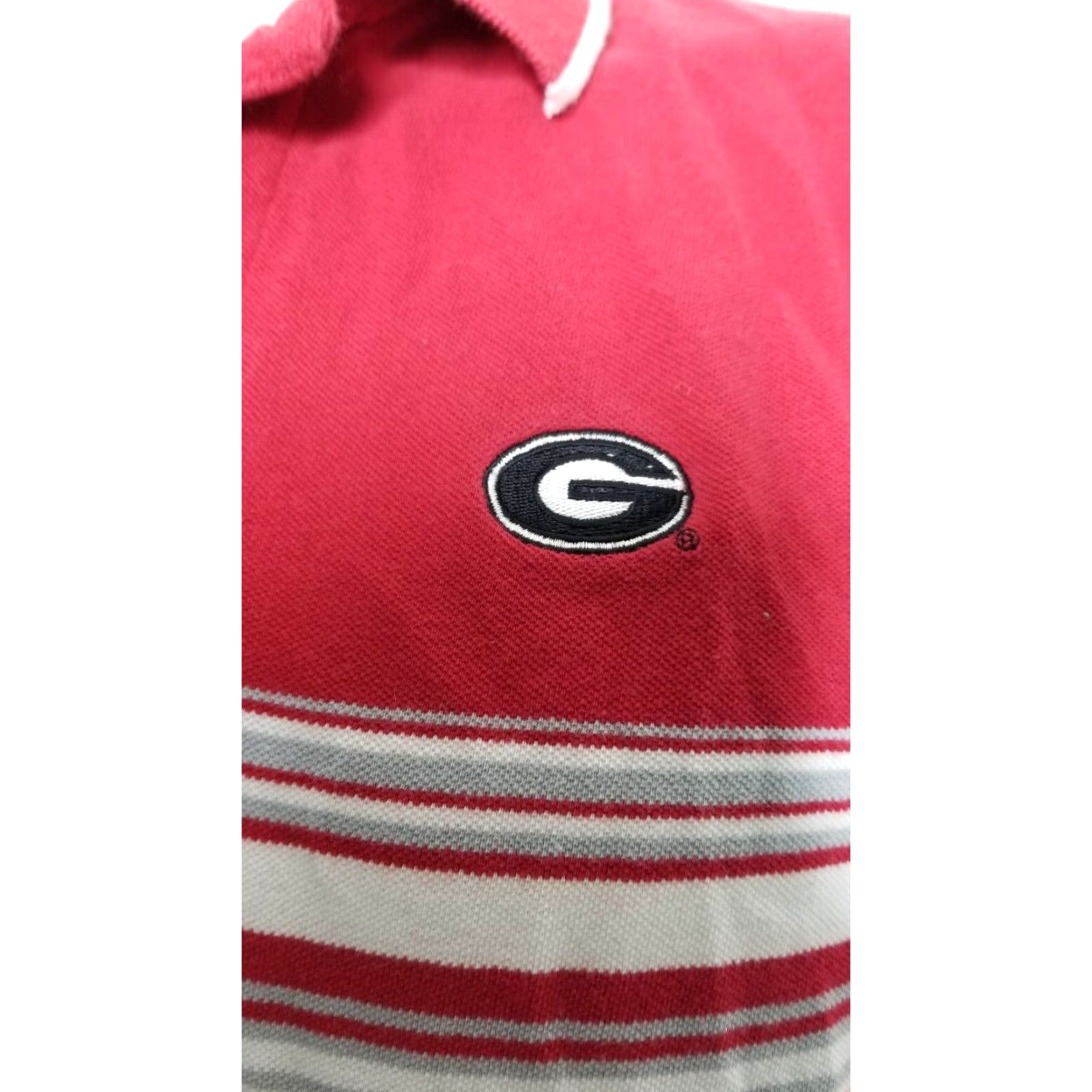 Vintage VINTAGE Campus Specialties Polo Shirt Georgia Bulldogs Striped Mod GoGo Polo Adult L Red Mens Size US L / EU 52-54 / 3 - 2 Thumbnail