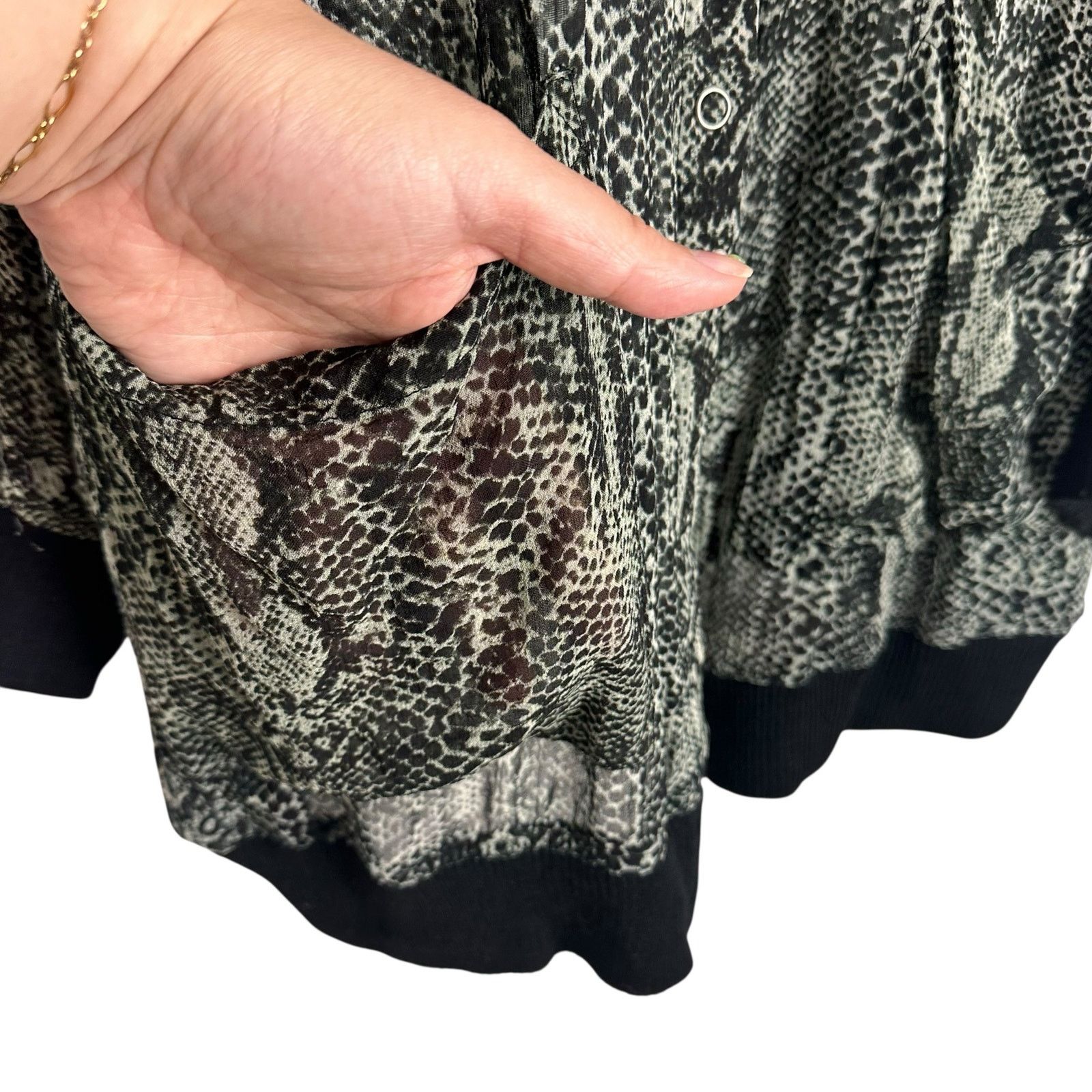 Free People Free People Lori Bomber Jacket Oversized Sz M Black Sheer Size M / US 6-8 / IT 42-44 - 7 Thumbnail