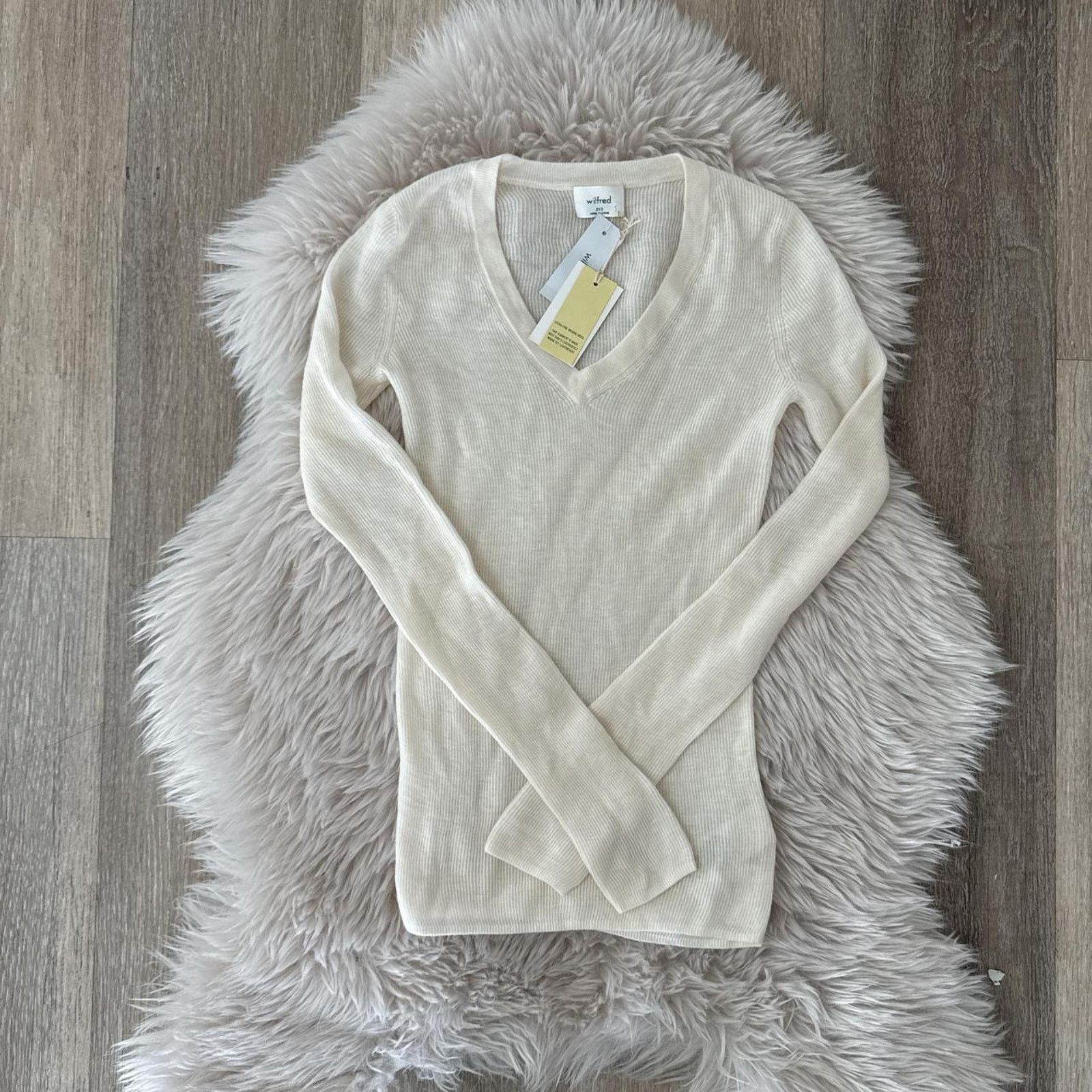 Aritzia NWT ARITZIA Wilfred Lobby Sweater - Light Birch XXS Size XXS / US 00 / IT 34 - 1 Thumbnail
