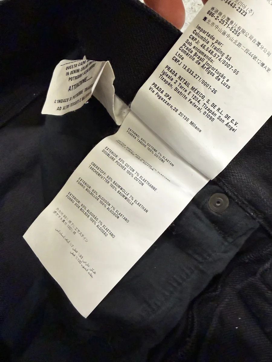 Prada AW2012 Prada Black Slim Denim Jeans Size US 30 / EU 46 - 9 Thumbnail