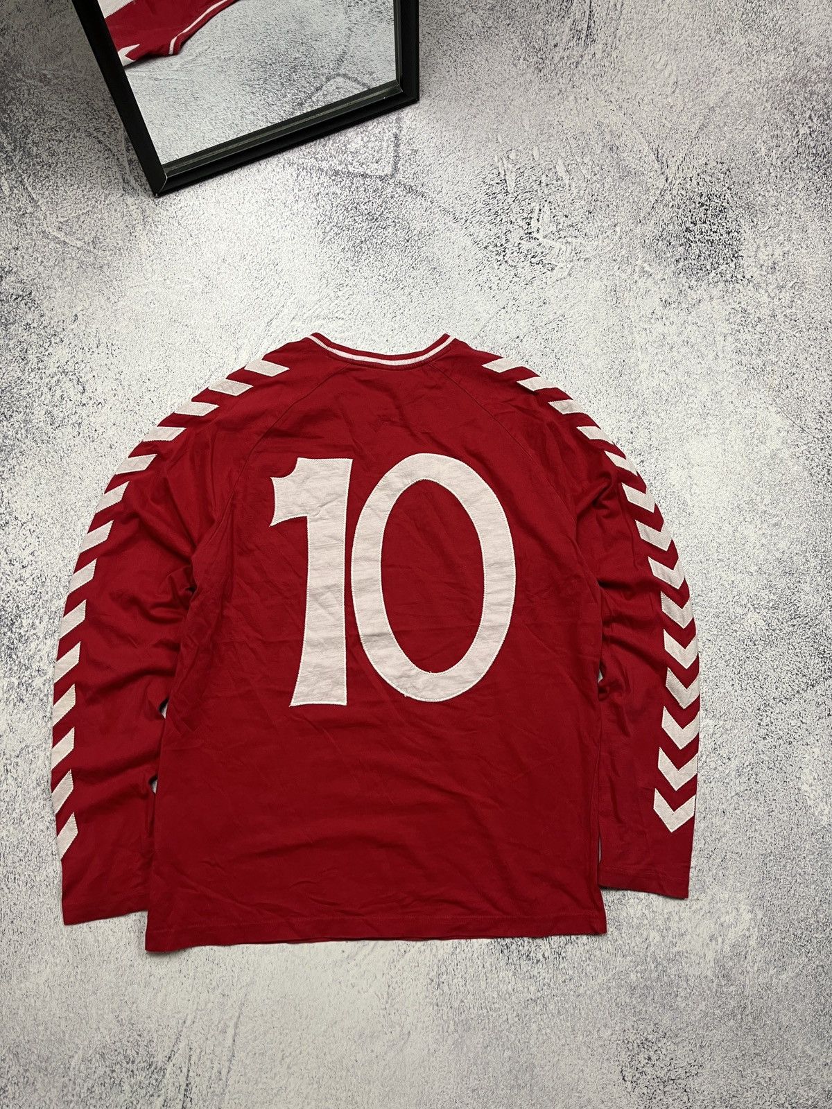 Adidas Denmark Hummel #10 Eriksen Training Longsleeve Jersey Shirt Size US M / EU 48-50 / 2 - 9 Thumbnail