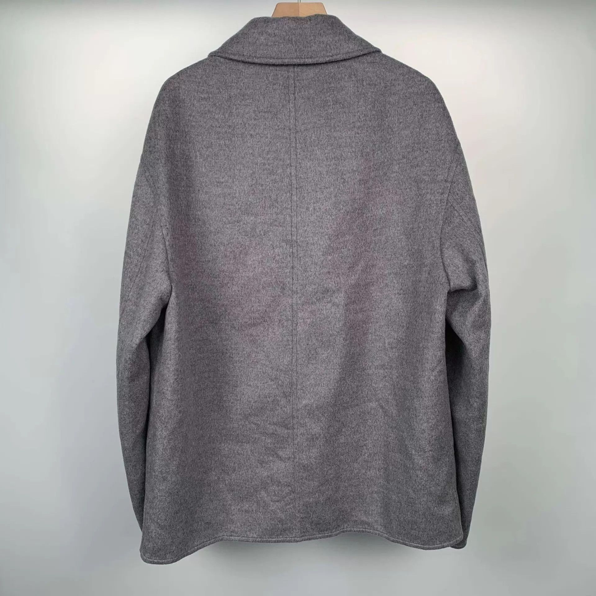 Loewe LOEWE Gray Wool Jacket Chest Leather Patch Logo 46 Size US S / EU 44-46 / 1 - 3 Thumbnail