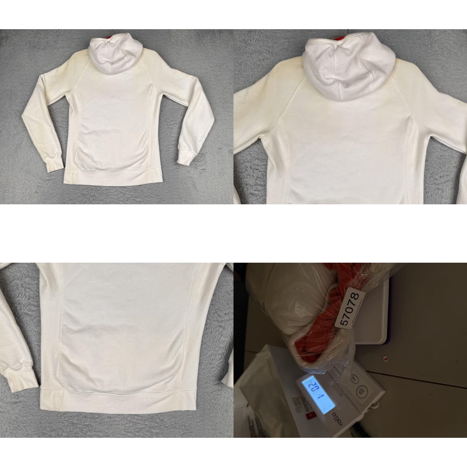 The North Face The North Face Hoodie Womens Medium White Red Logo Pullover Fleece Sweatshirt Size M / US 6-8 / IT 42-44 - 9 Thumbnail