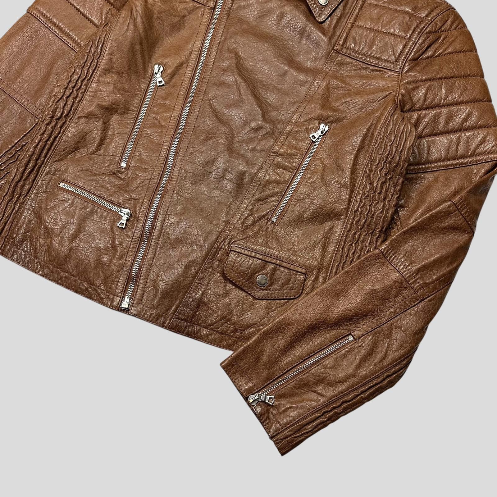Neil Barrett Neil Barrett 2012 Leather Brown Multipocket Moto Jacket - S Size US S / EU 44-46 / 1 - 4 Thumbnail