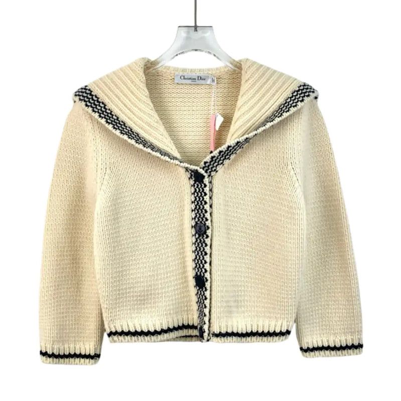 Dior Dior Colorblock Wool Cardigan for Women 0089 Size XS / US 0-2 / IT 36-38 - 1 Thumbnail