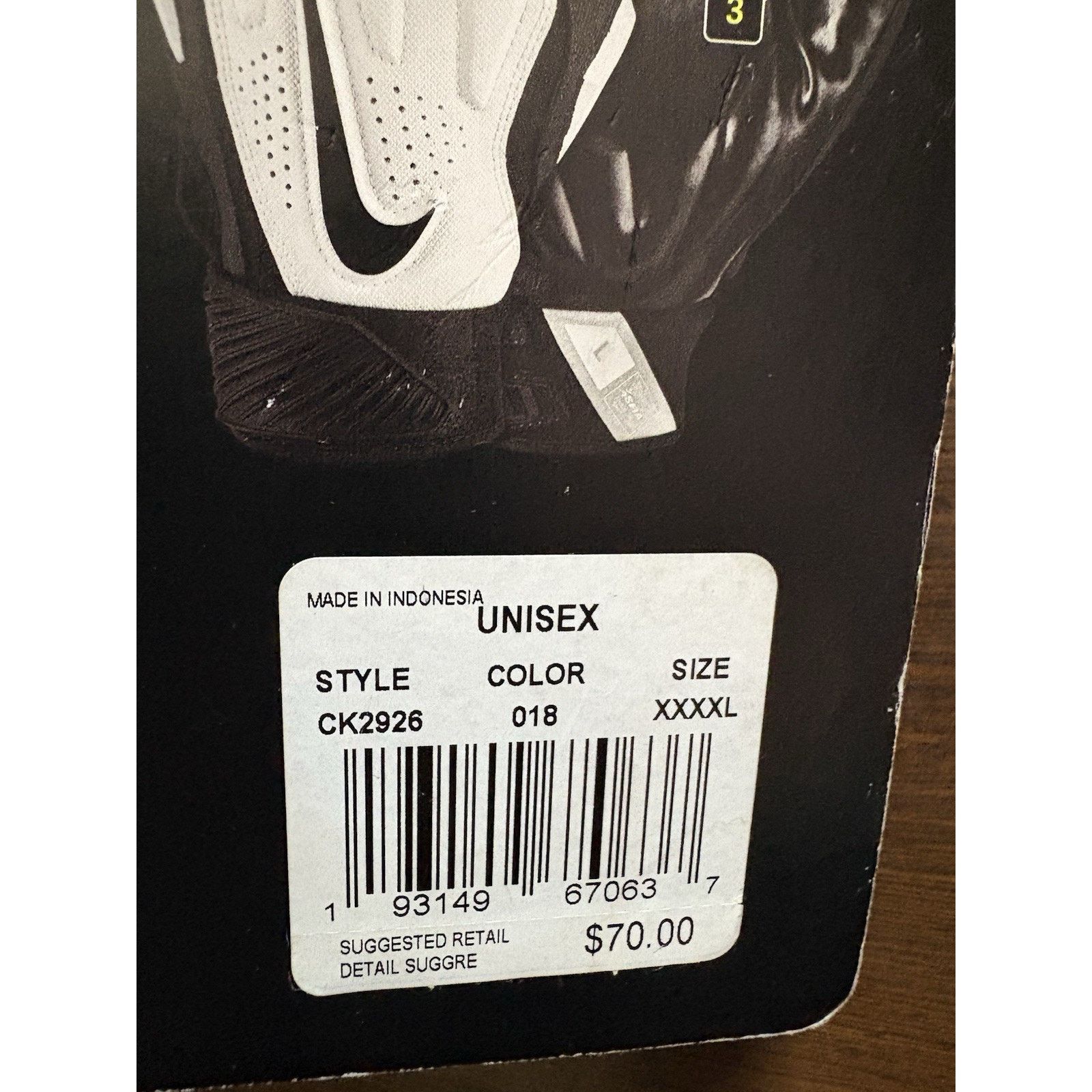 Nike RareFind Nike D-Tack 6.0 Linmn Ftbl Glv Gray Men's Size 4XL Size ONE SIZE - 6 Thumbnail