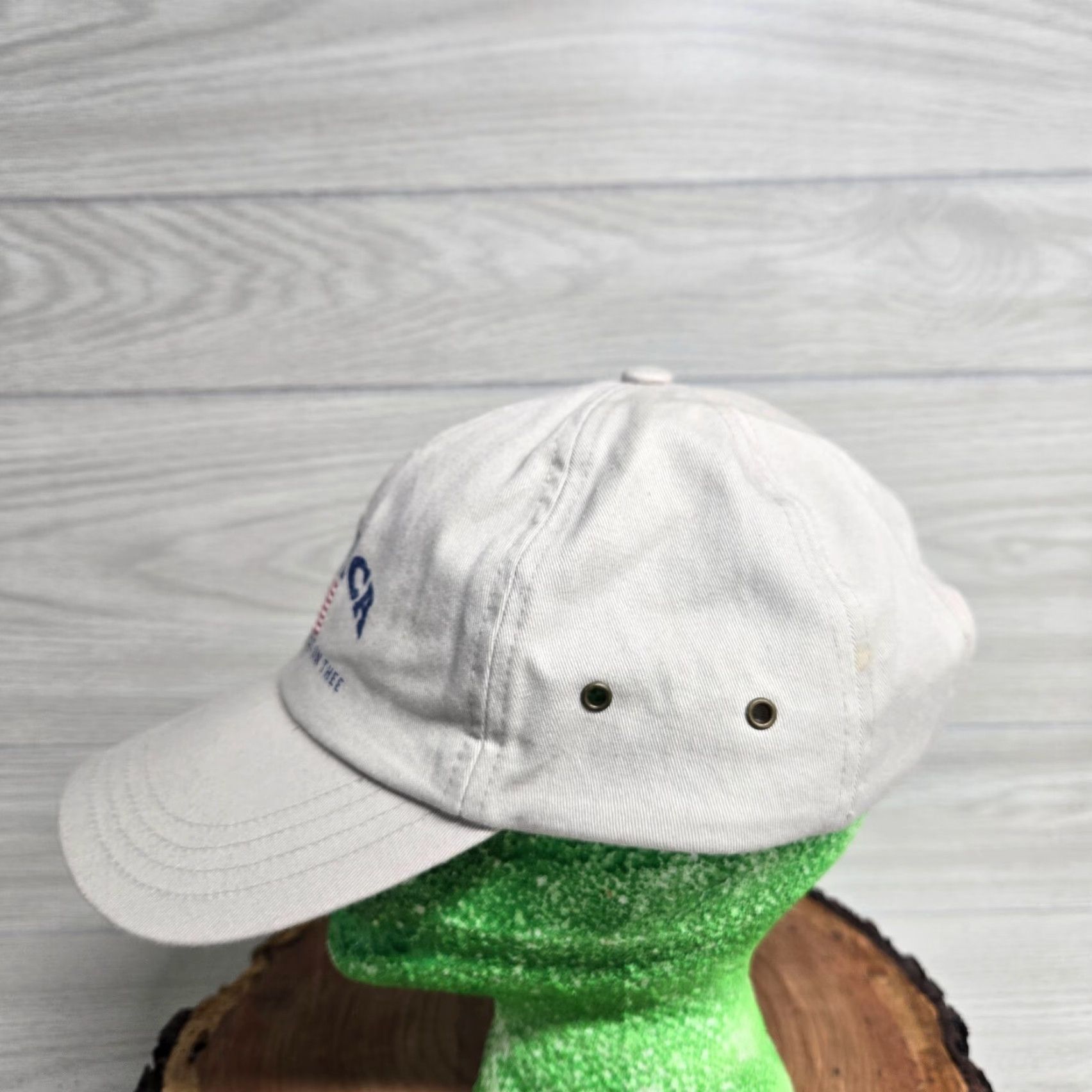 Vintage VINTAGE Baseball Hat Unisex Adjustable White America God Shed His Grace on Thee Cap Mens Womens Adults Adjustable Size White USA Theme Size ONE SIZE - 5 Thumbnail