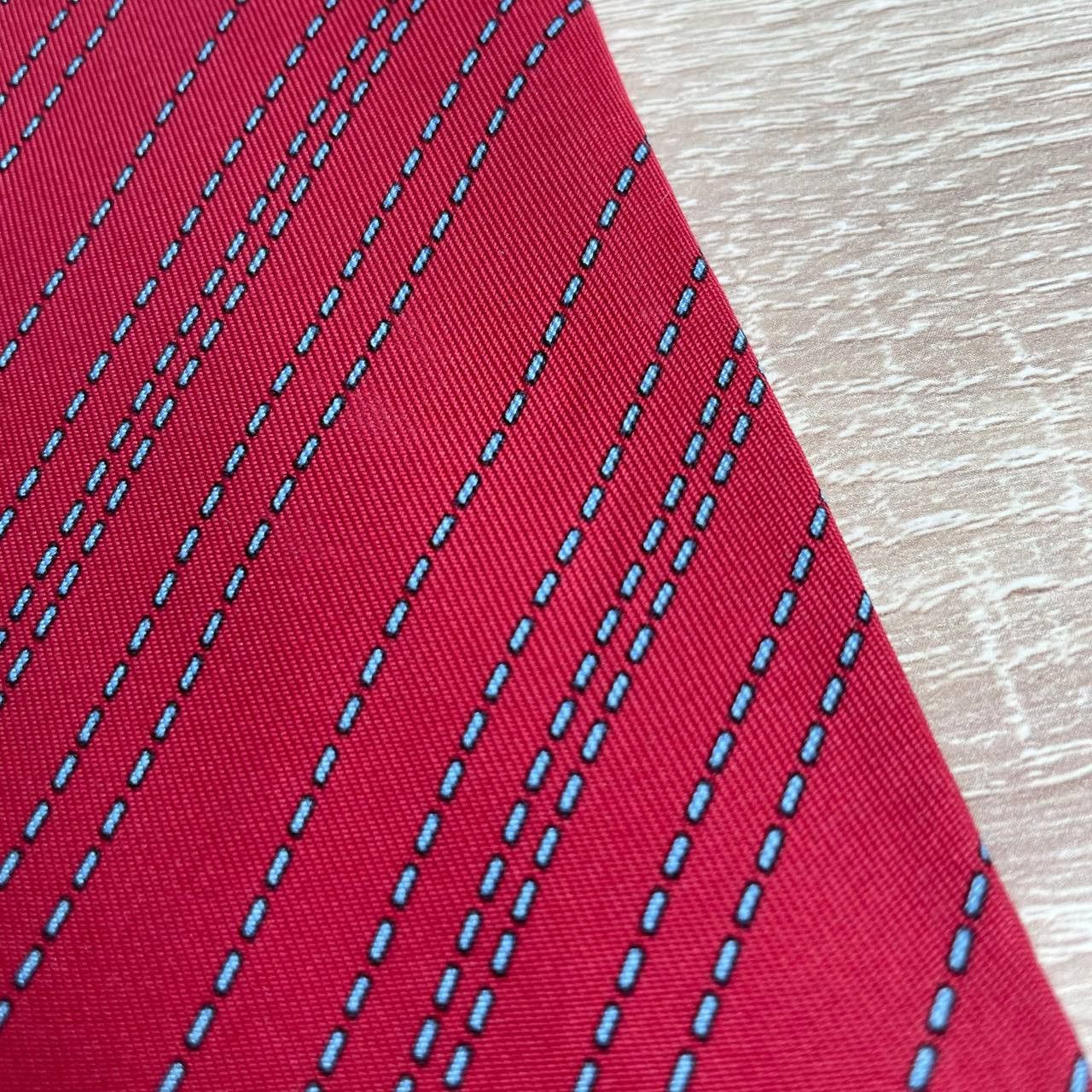 Hermes Hermes Paris Silk Tie 5114 HA Geometry Red Size ONE SIZE - 5 Thumbnail