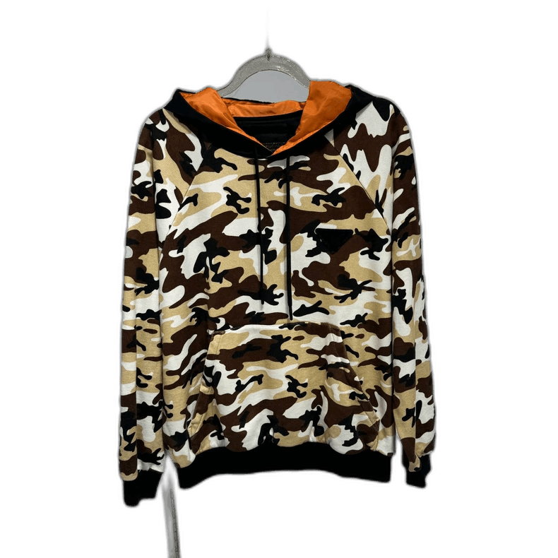 Prada Prada Camo Triangle Logo Hoodie Size US S / EU 44-46 / 1 - 1 Thumbnail