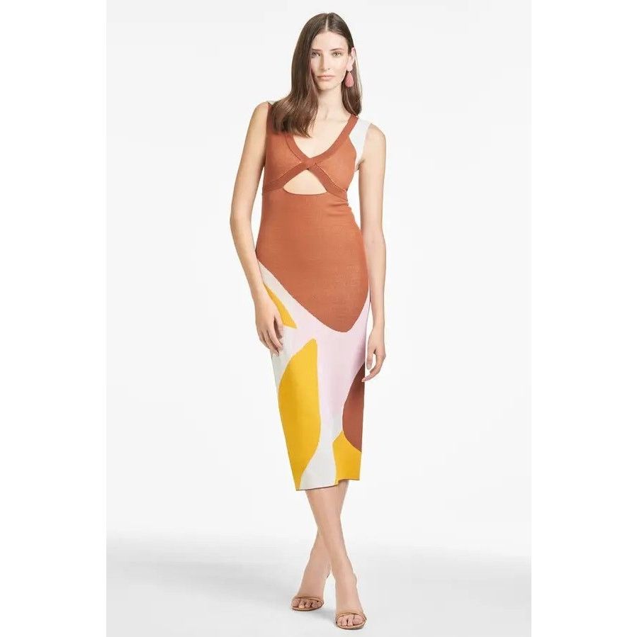 SACHIN + BABI “Malaina” Knit Sleeveless Bodycon Midi Dress