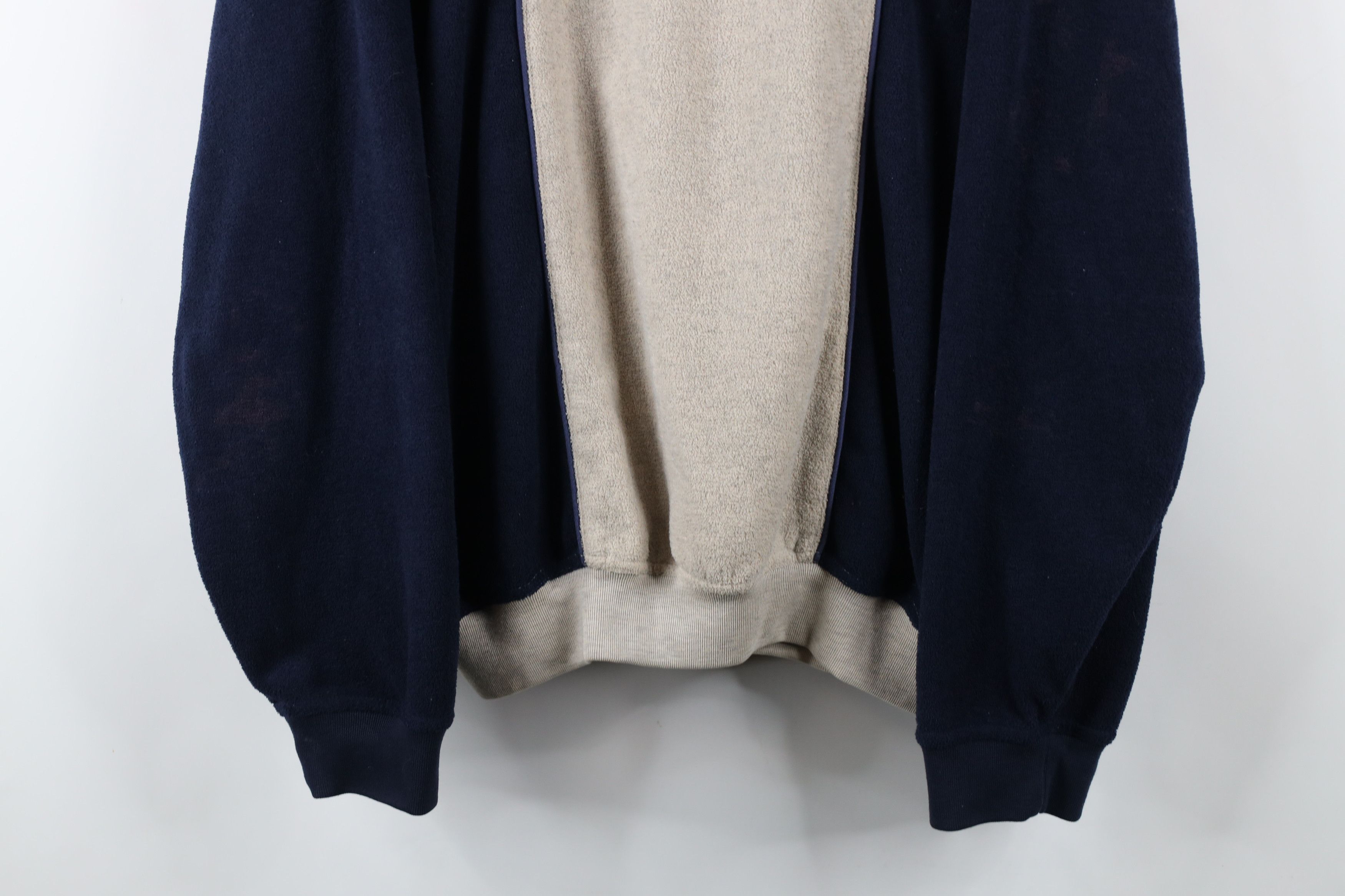Vintage Vintage 90s Streetwear Block Terry Cloth Collared Sweater Size US XXL / EU 58 / 5 - 3 Thumbnail