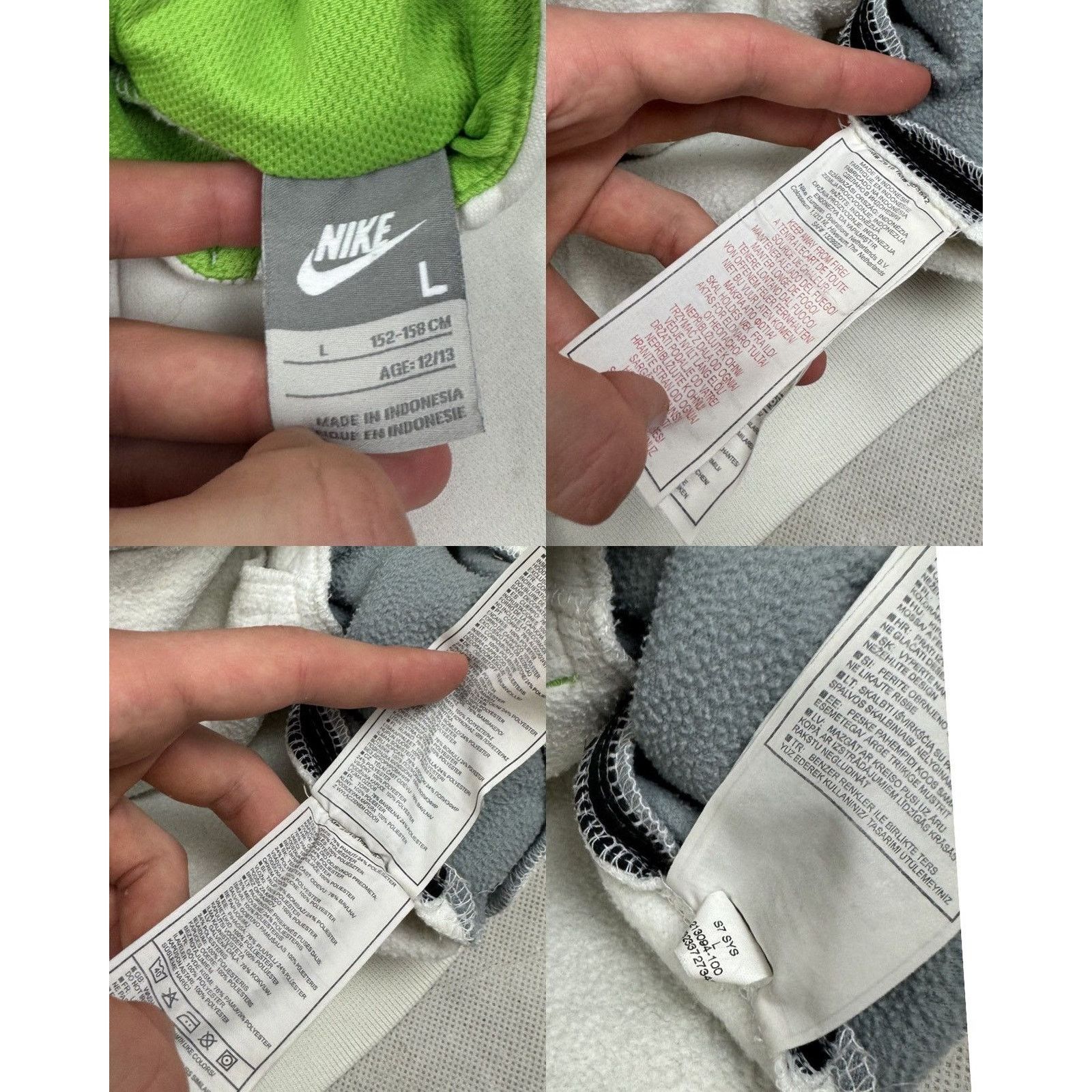 Nike Nike Gray Spellout Fleece Lined Full Zip Jacket Size US XXS / EU 40 - 2 Thumbnail