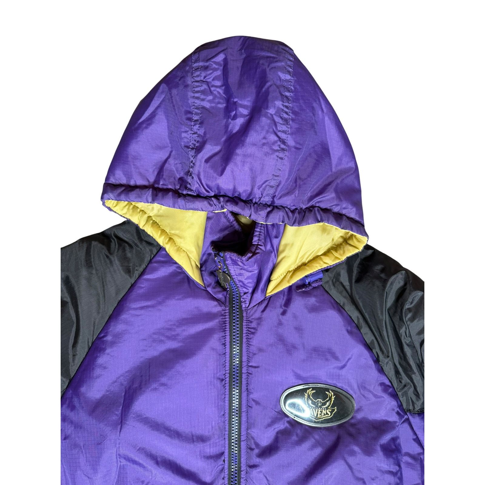 NFL × Pro Player × Vintage Vintage 90s Pro Player Baltimore Ravens NFL Puffer Jacket Size US XL / EU 56 / 4 - 3 Thumbnail