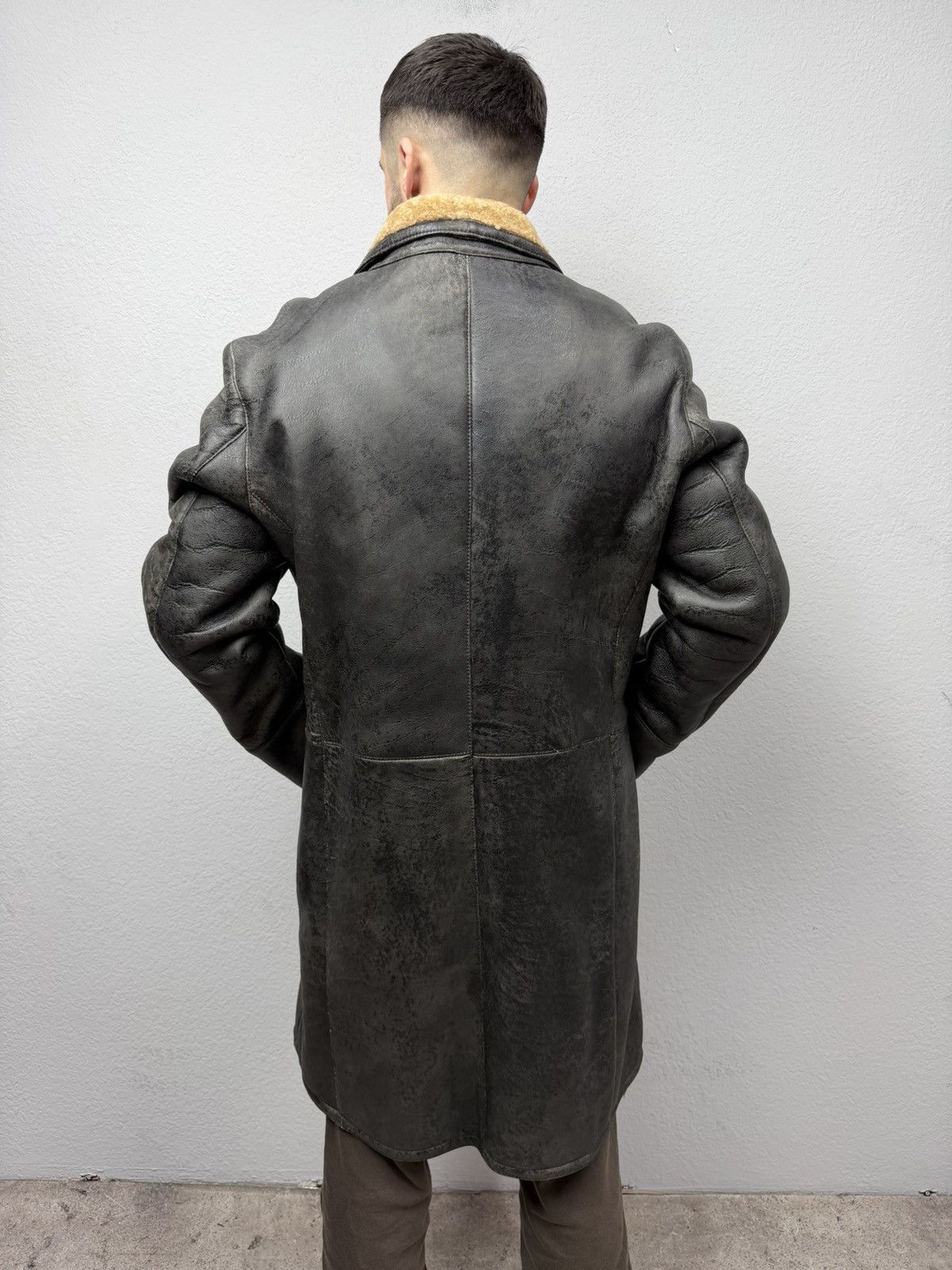 Japanese Brand Rick Owens Style Black Leather Trench Coat 90s Italy Style Size US M / EU 48-50 / 2 - 4 Thumbnail