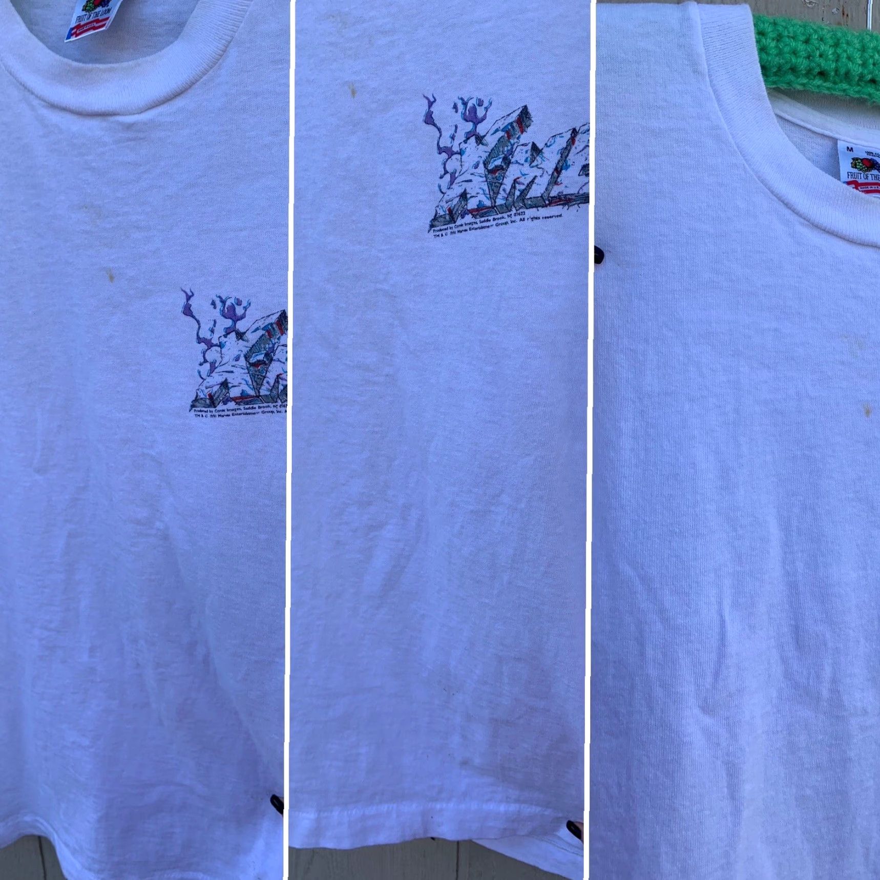 Vintage VINTAGE X-Men 1991 Marvel Comic Images t Shirt Magneto Wolverine 90s XMen Size M Mens White Graphic Tee Short Sleeve Cotton 100% Size US M / EU 48-50 / 2 - 6 Thumbnail