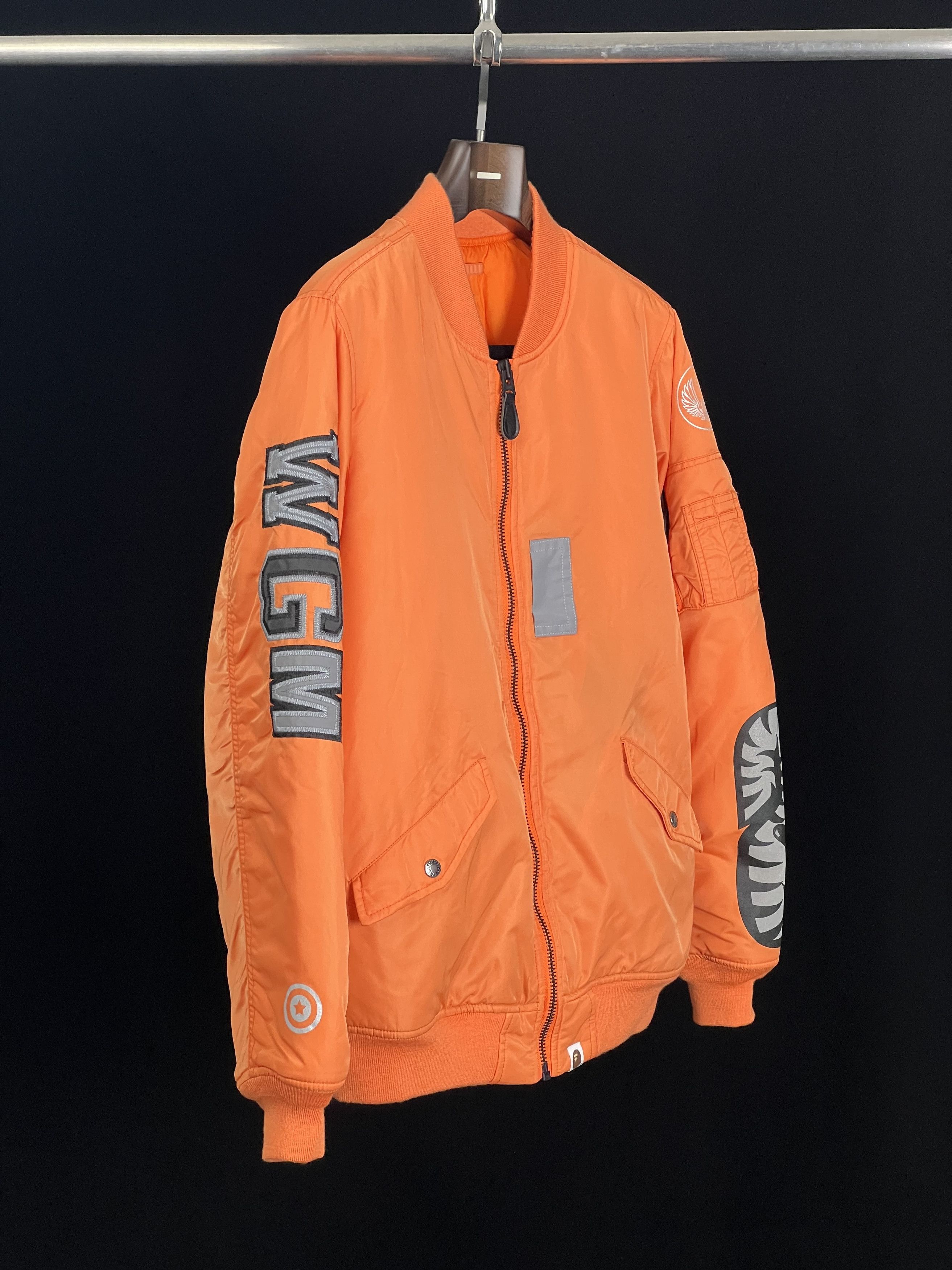 Bape Rare* BAPE REFLECTOR SHARK MA-1 FW18 Size XL Size US XL / EU 56 / 4 - 5 Thumbnail