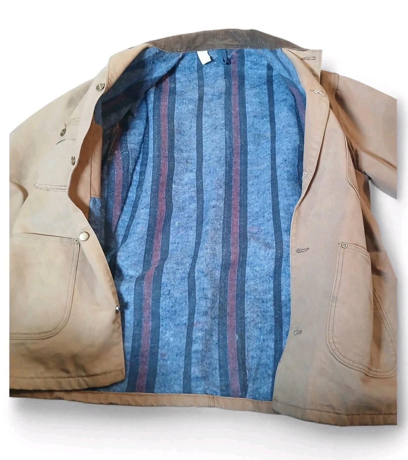 Carhartt 70s Carhartt Blanket Lined Chore Coat 40/XL Thrashed USA Size US XL / EU 56 / 4 - 6 Thumbnail