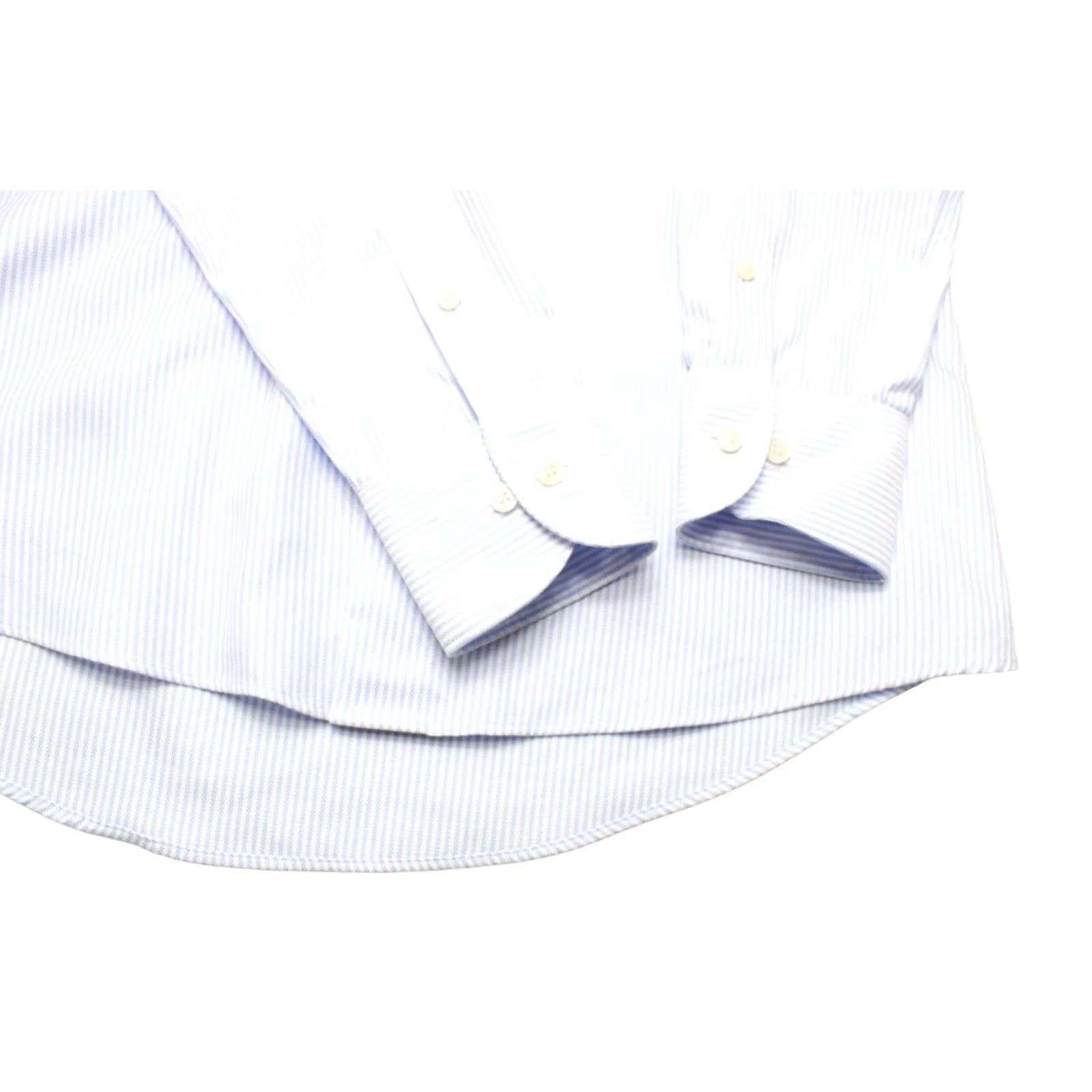 Suitsupply Suitsupply Pinstripe Button-Up Formal Shirt Men 40 / 15 3/4 Blue White Slim Extra Slim Fit Cuff Size 40R - 5 Thumbnail