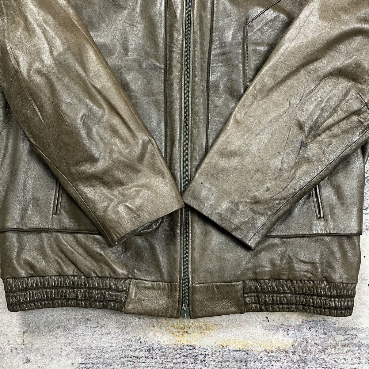 Zilli Vintage 90s Zilli philippe leather Jacket fur collar Size US M / EU 48-50 / 2 - 13 Thumbnail