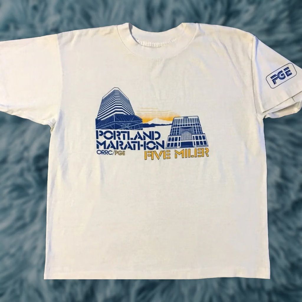 Vintage VINTAGE Portland Five Miler Marathon Shirt S White Mens T-Shirt Grunge 90s 80s Track & Field Paced Vintage Sport Size US S / EU 44-46 / 1 - 1 Thumbnail
