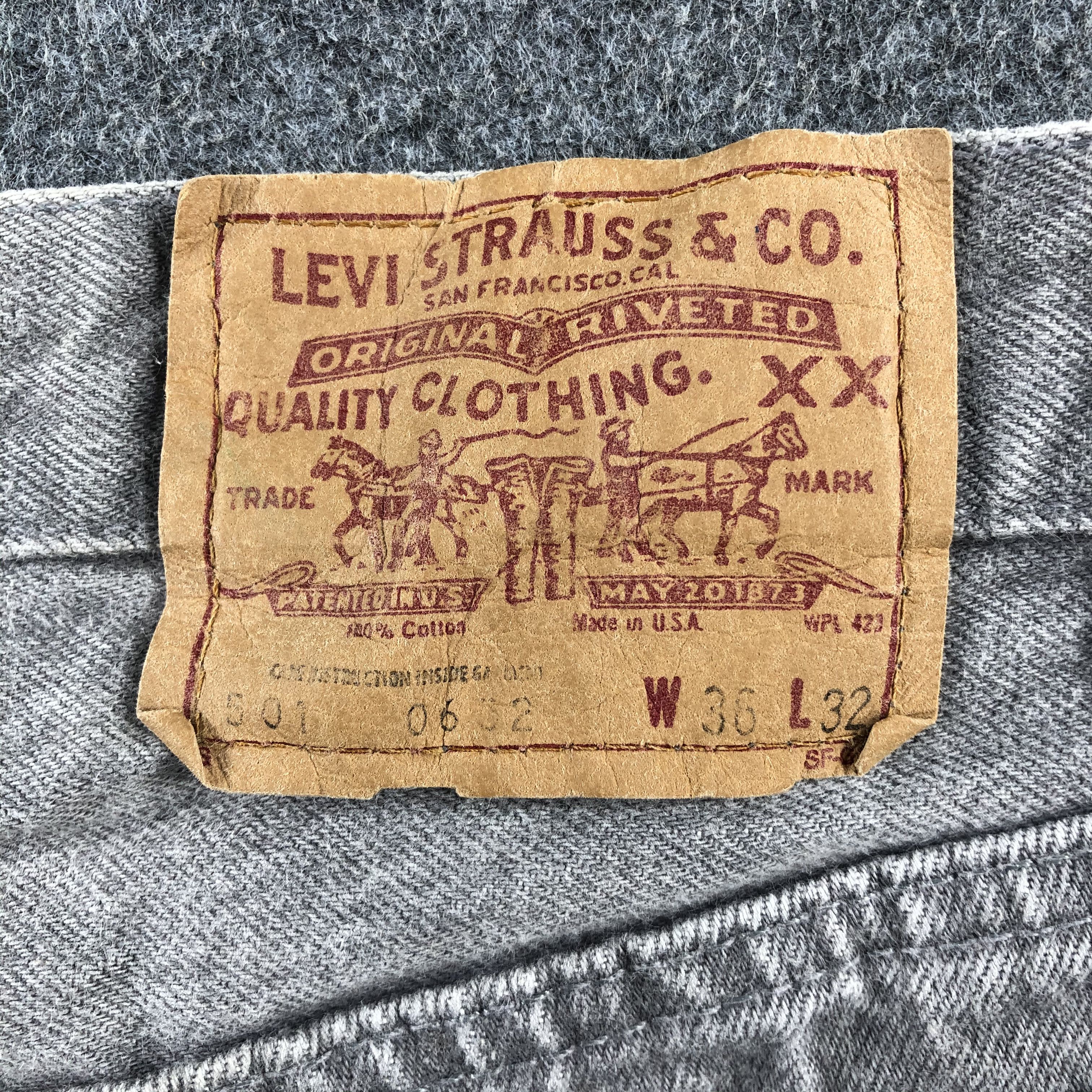 Levi's 90s Vintage Ash Gray Levis 501 Jeans-J2614 Size US 34 / EU 50 - 5 Thumbnail