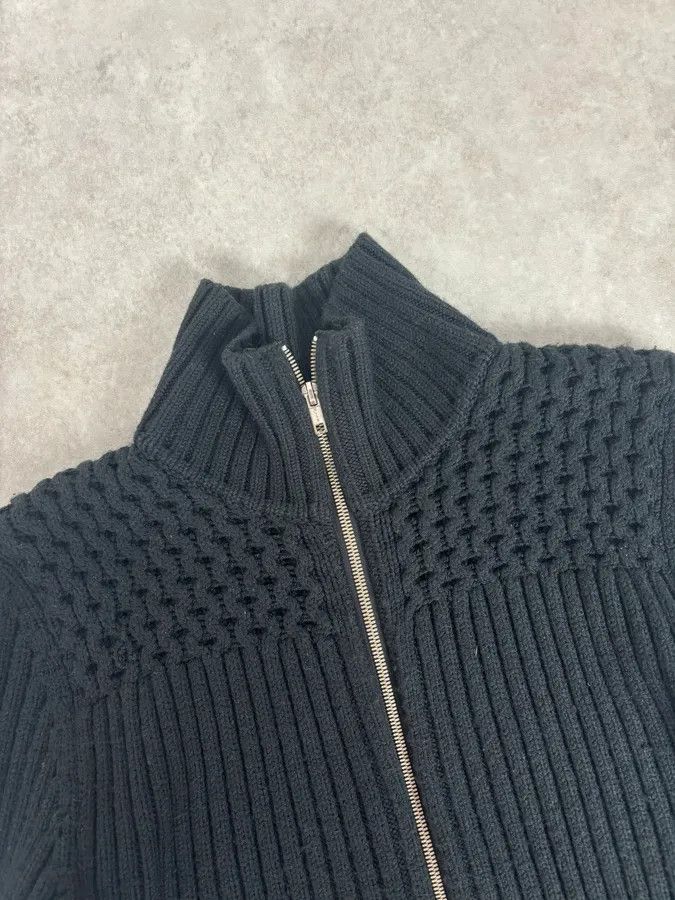 Daniele Alessandrini 2000s Daniele Alessandrini Black Wool Zip-Up Sweater Size US S / EU 44-46 / 1 - 4 Thumbnail