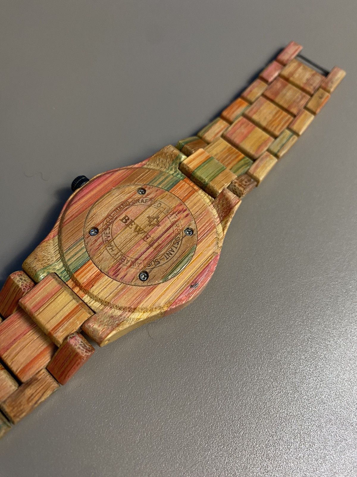 Vintage RARE❗️Futuristic VTG Bewell wooden wristwatch Size ONE SIZE - 12 Thumbnail