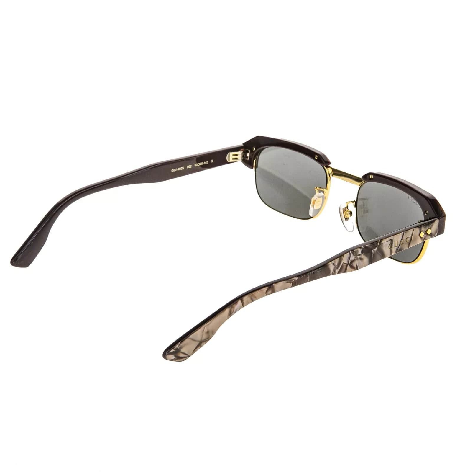 Gucci GUCCI 1480 Brown Smoke Silver Mirror Gg1480S Sunglasses 002 Size ONE SIZE - 7 Thumbnail