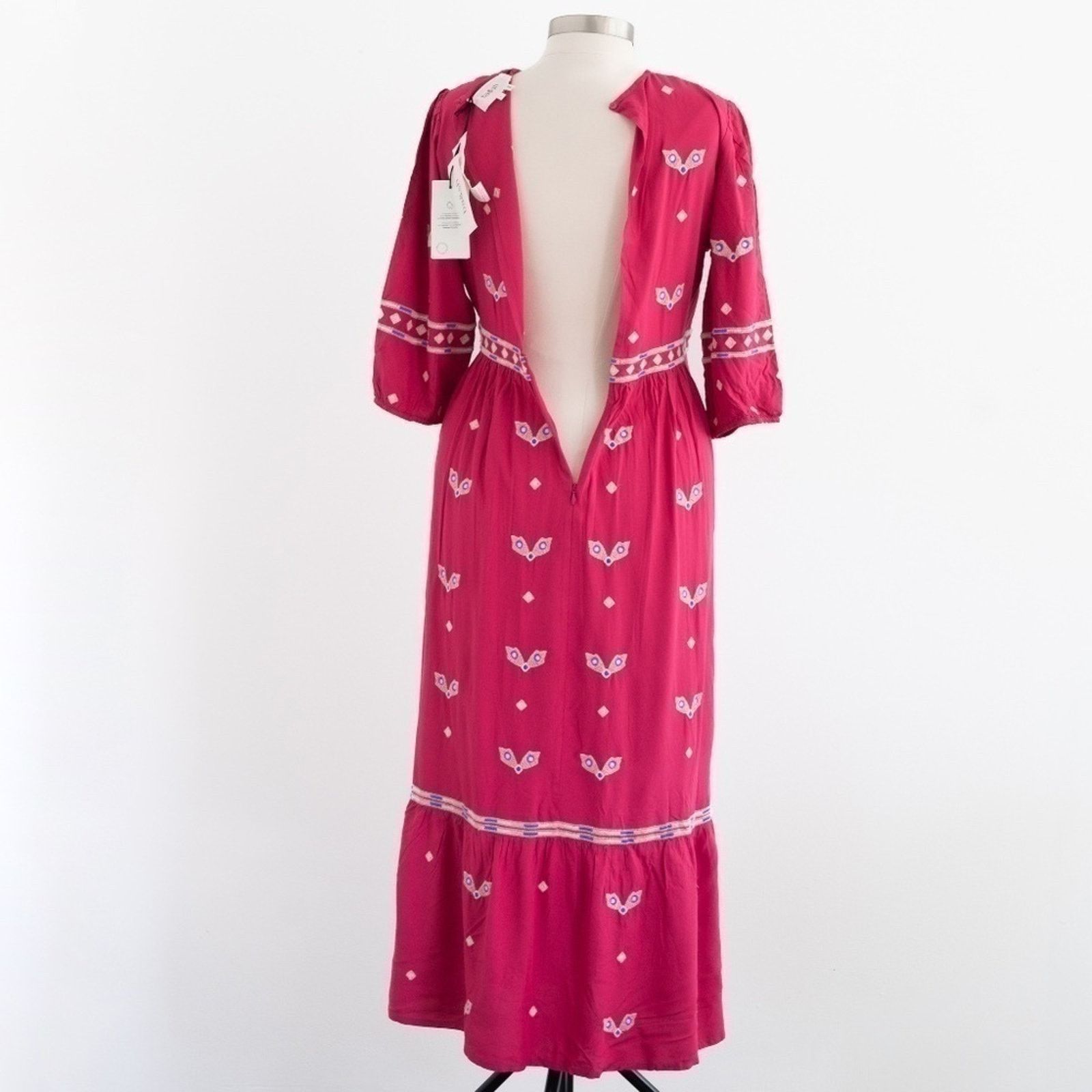 ba&sh ba&sh. Java Embroidered Boho Midi Dress. Size L / US 10 / IT 46 - 14 Thumbnail