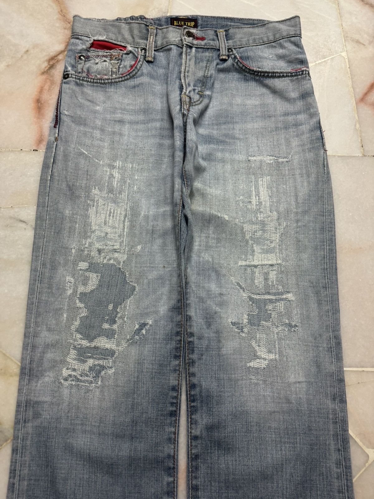 Edwin INSANE SASHIKO BORO 90s EDWIN JEANS Size US 29 - 3 Thumbnail