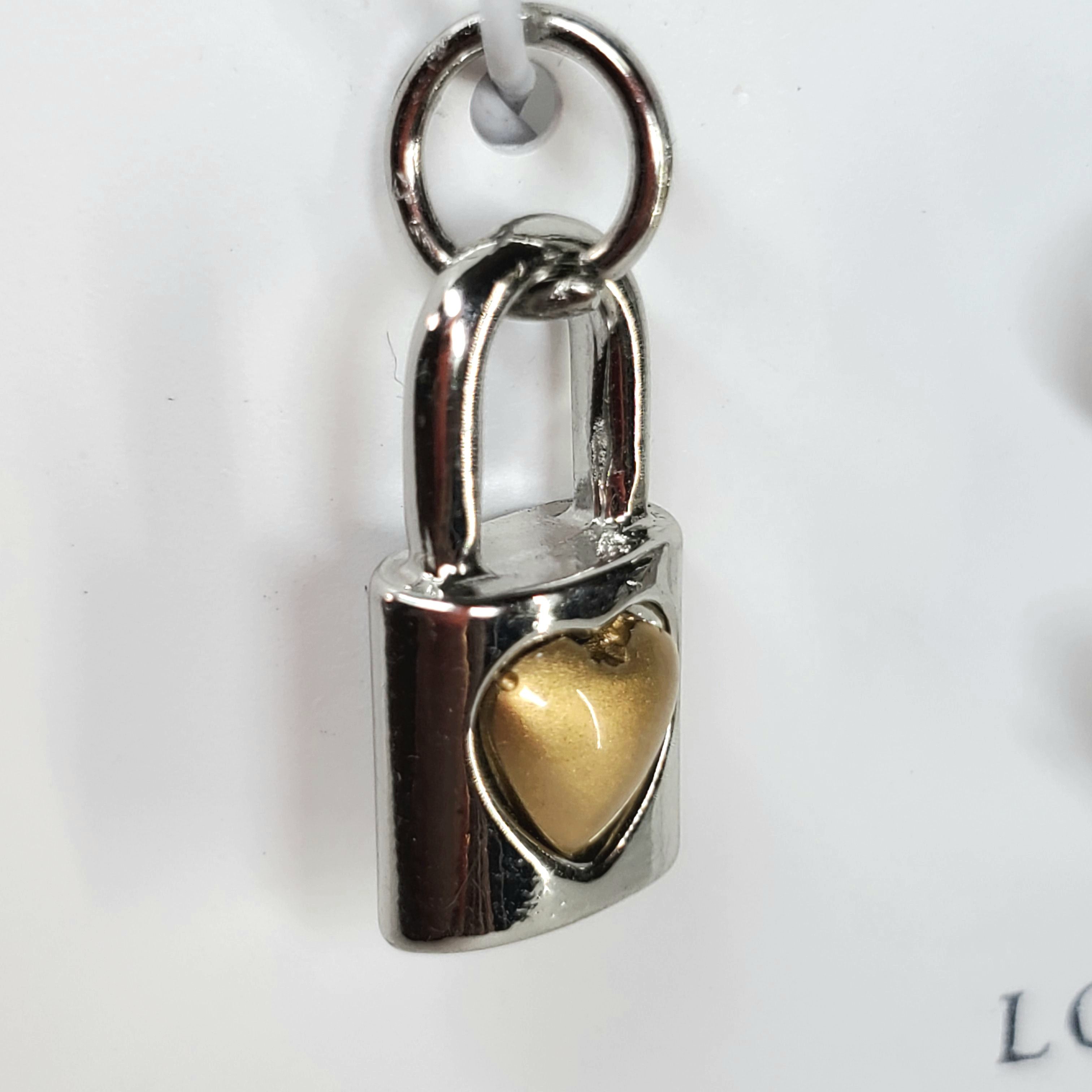 Apt. 9 Apt.9 NEW Charms Silver Tone Love Engagement Ring Lock Key Size ONE SIZE - 2 Thumbnail