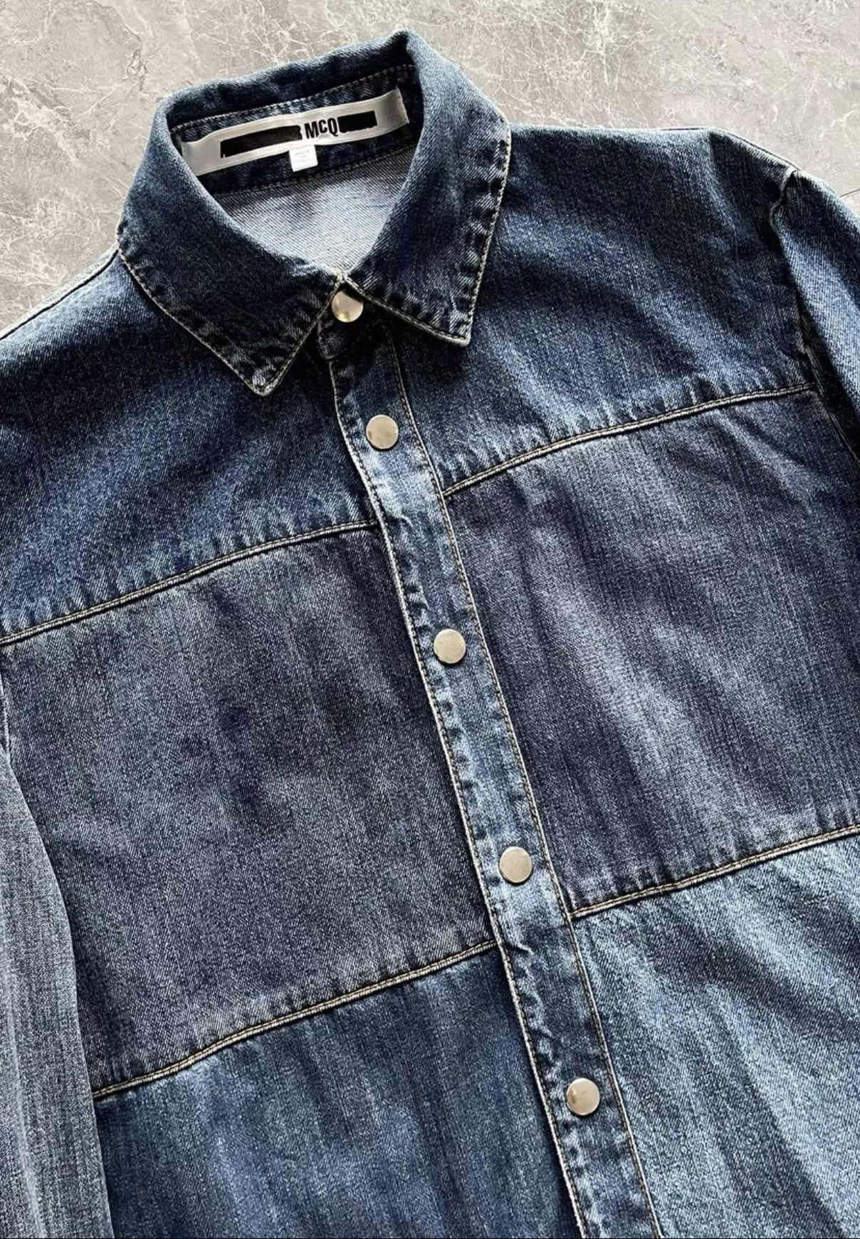Alexander McQueen Alexander McQueen | Denim Panel Shirt Jacket Size US M / EU 48-50 / 2 - 2 Thumbnail